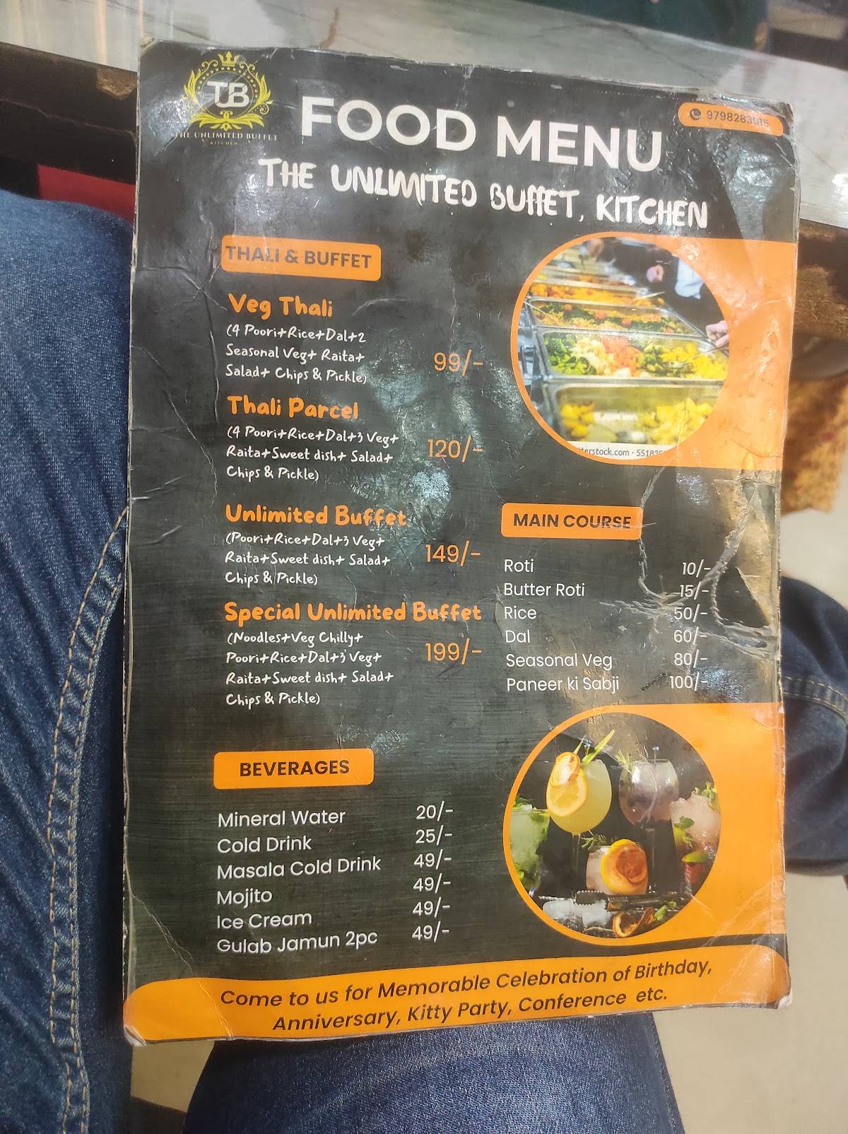 The Unlimited Buffet Kitchen menu