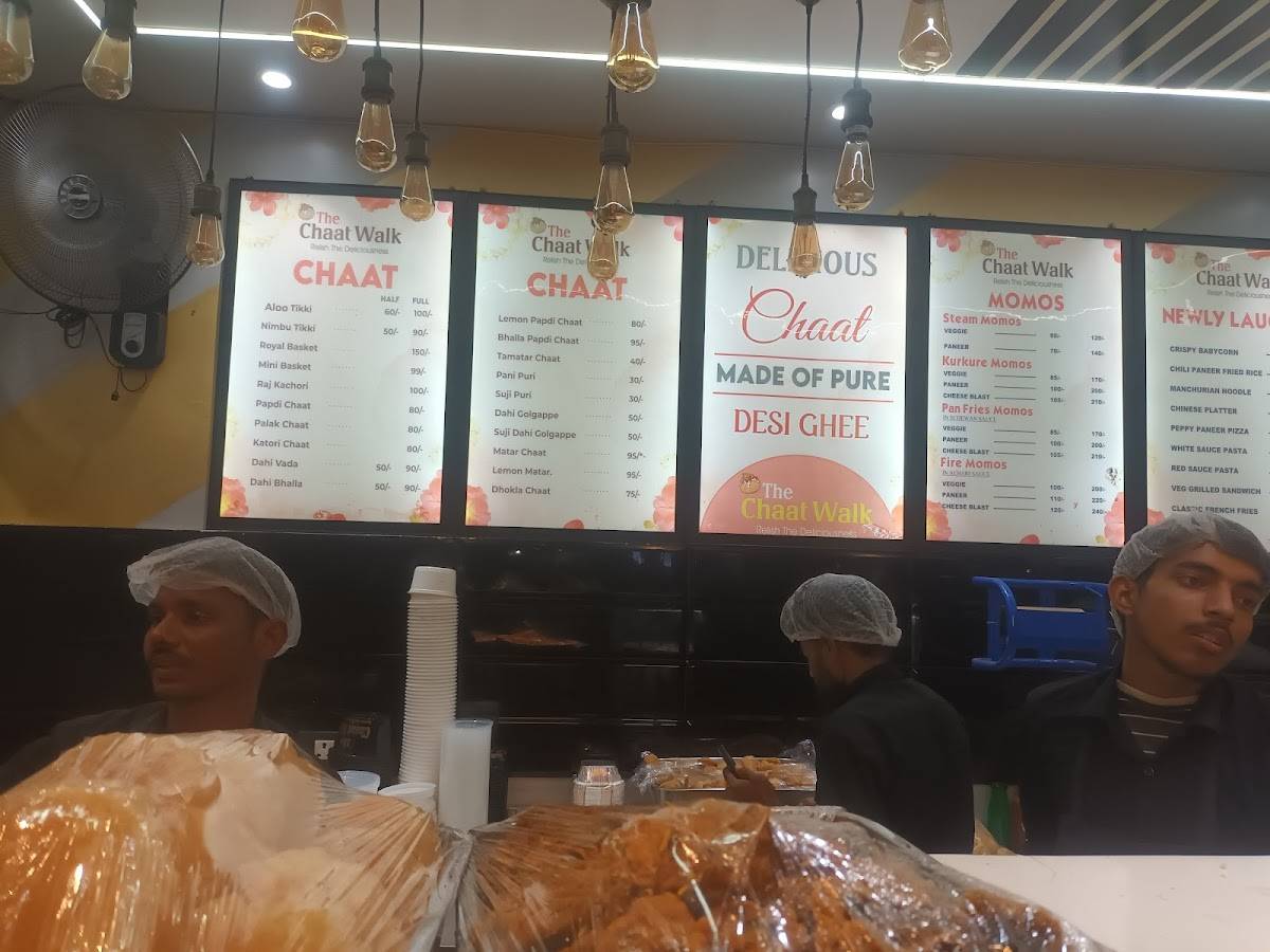 The chaat walk menu