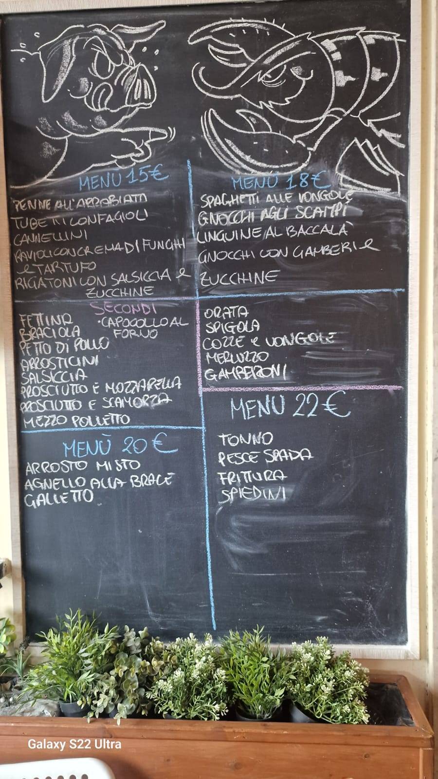 Menu di Trattoria Del Volante 