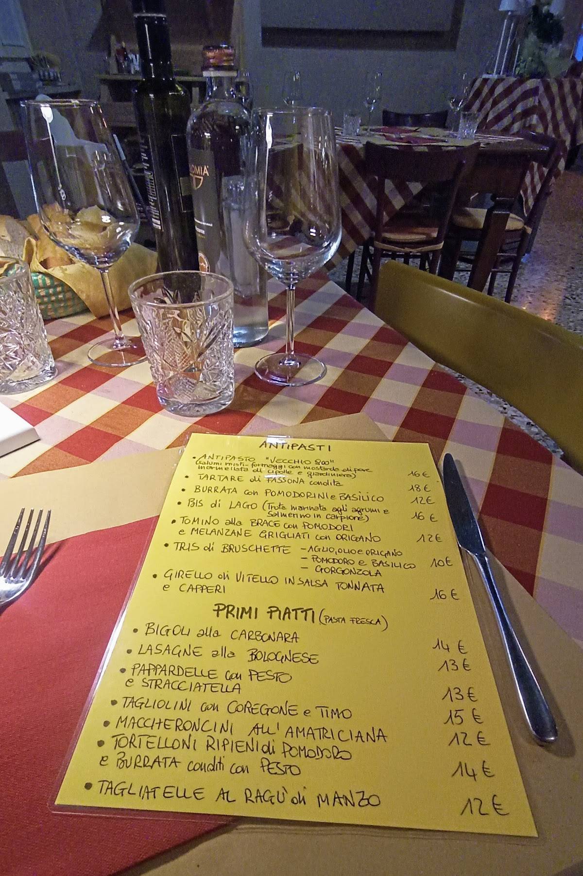 Menu di Trattoria Vecchio 800 
