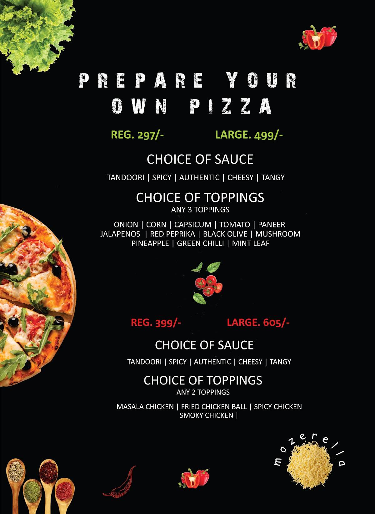 US Pizza & Fried Chicken (USPFC), Imphal menu