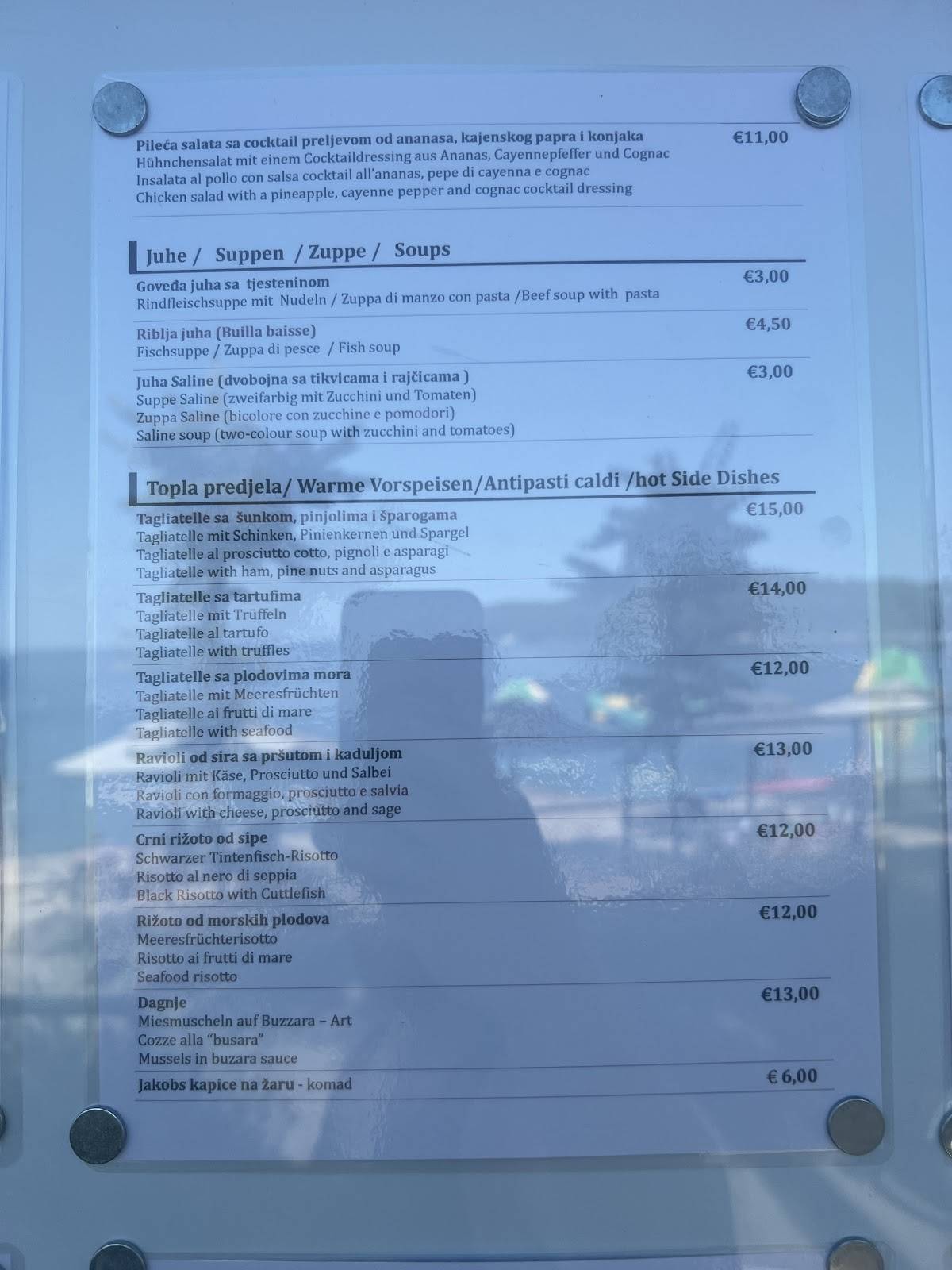 Menu di Restaurant Val Saline 