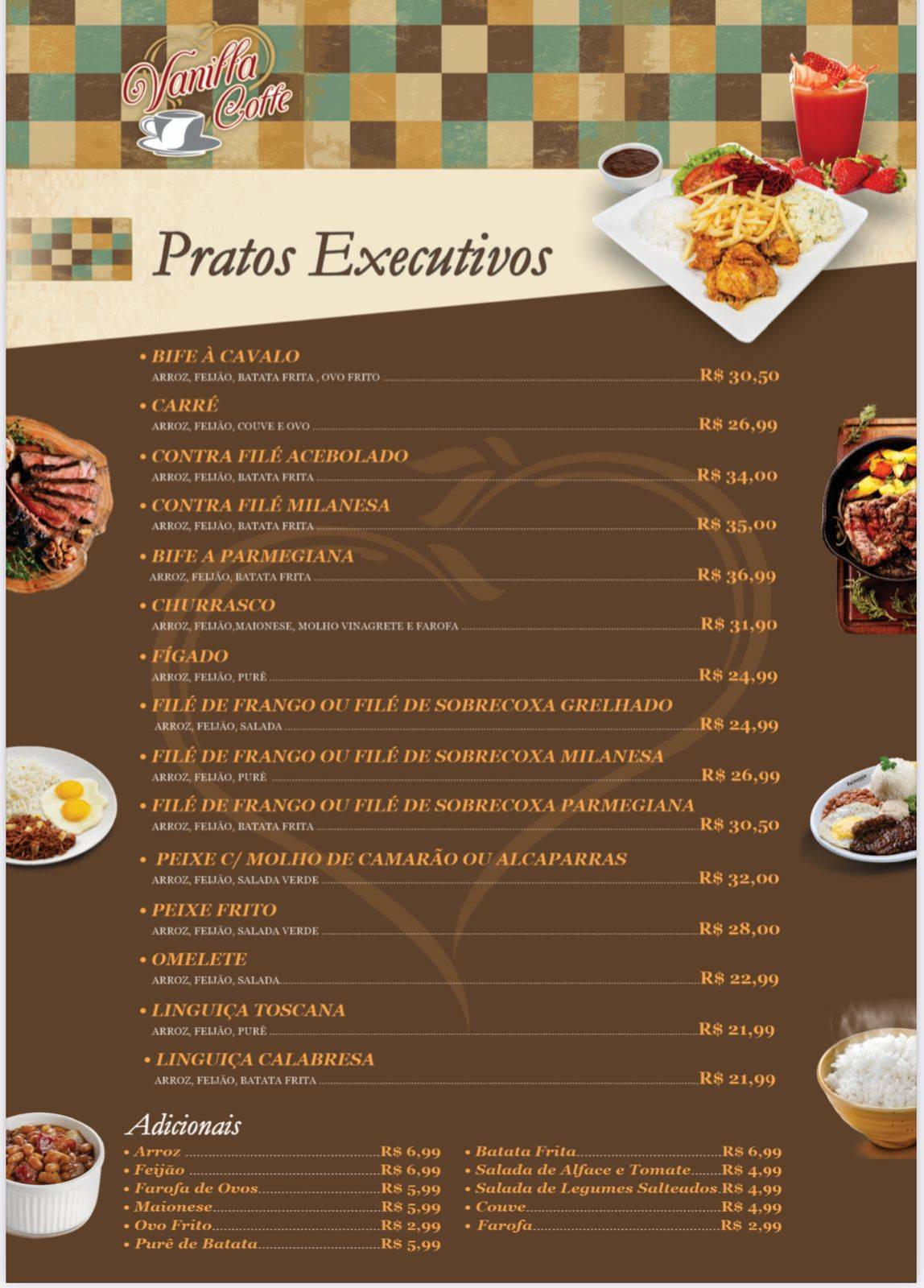 Vanilla Café & Comida cardápio