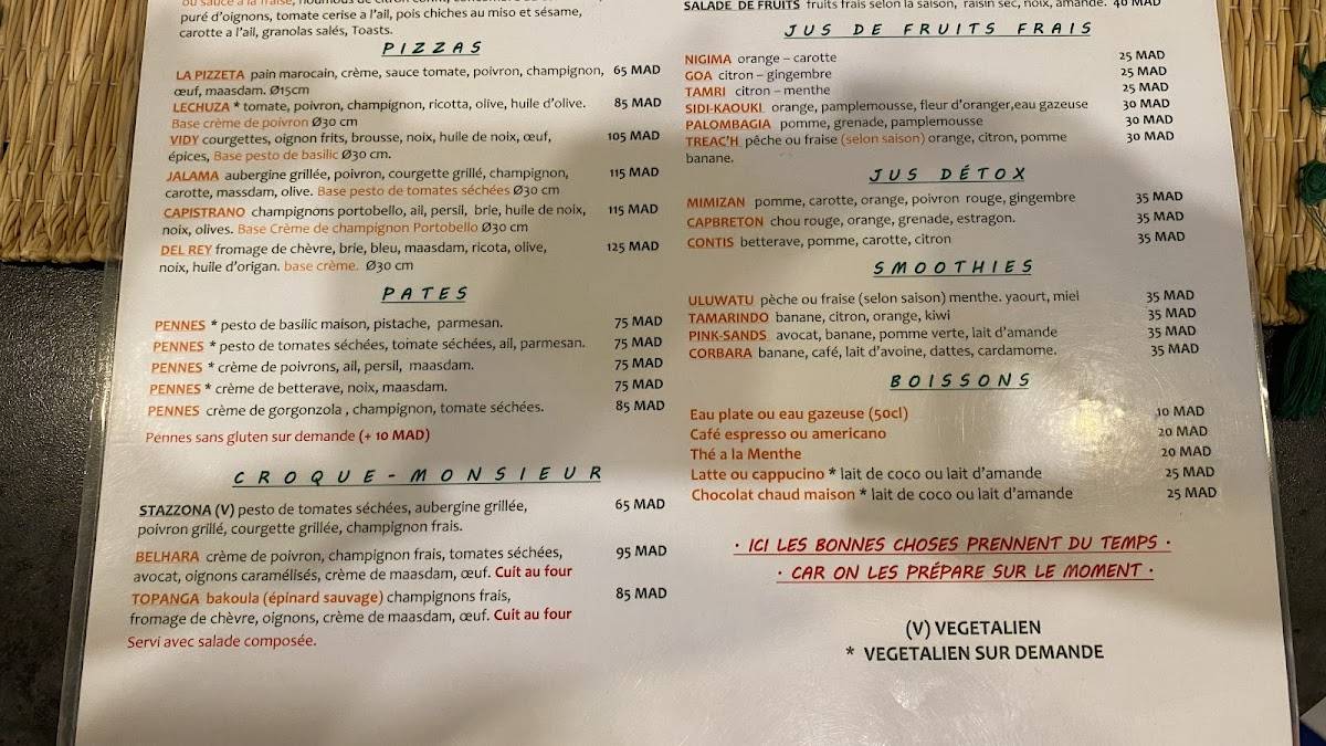 Menu de Veggie pause