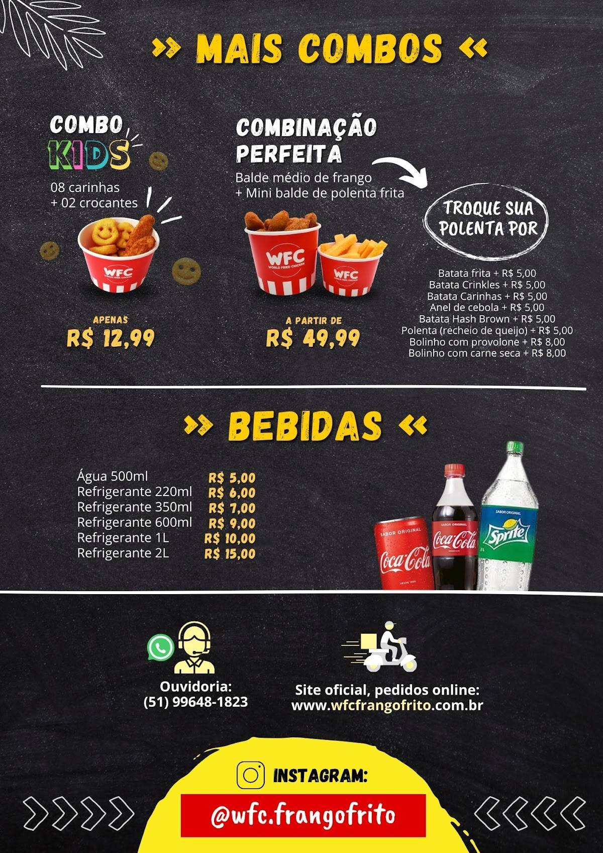 WFC Frango Frito - Esteio/Sapucaia cardápio