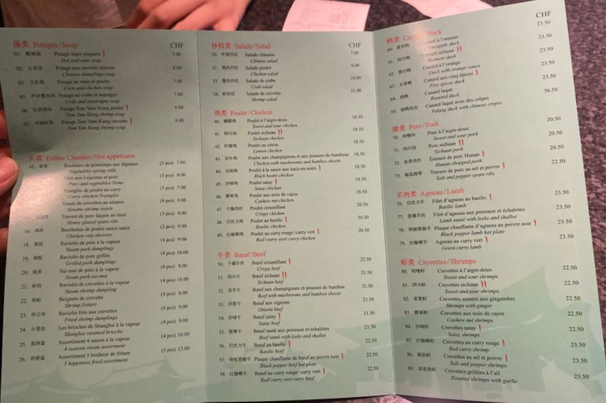 Menu di Wonderful 