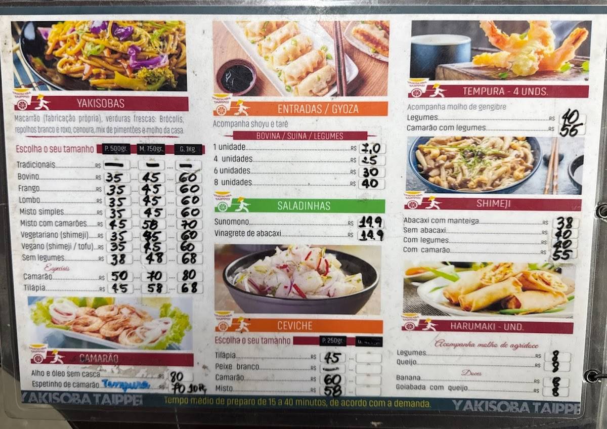 Yakisoba Taippei cardápio