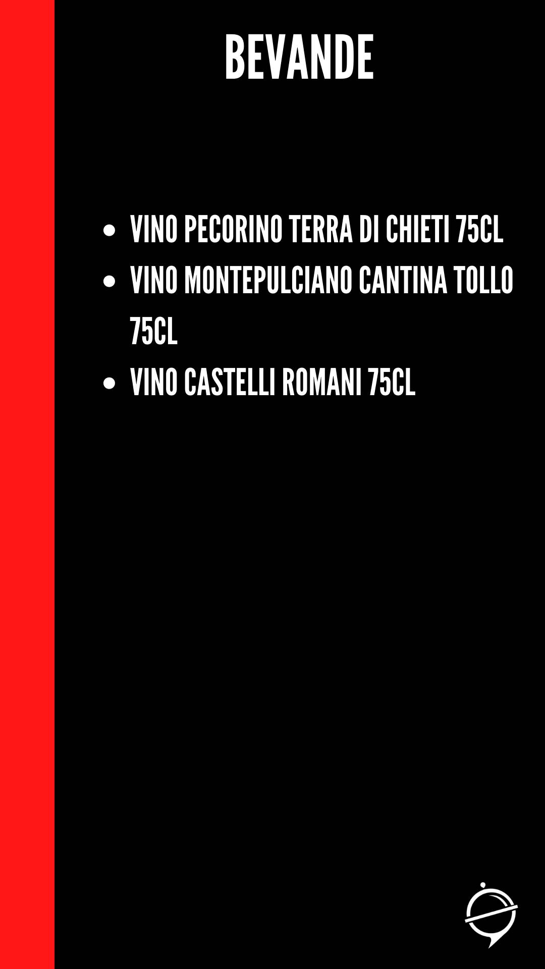 Menu di Zero Punto Zero 