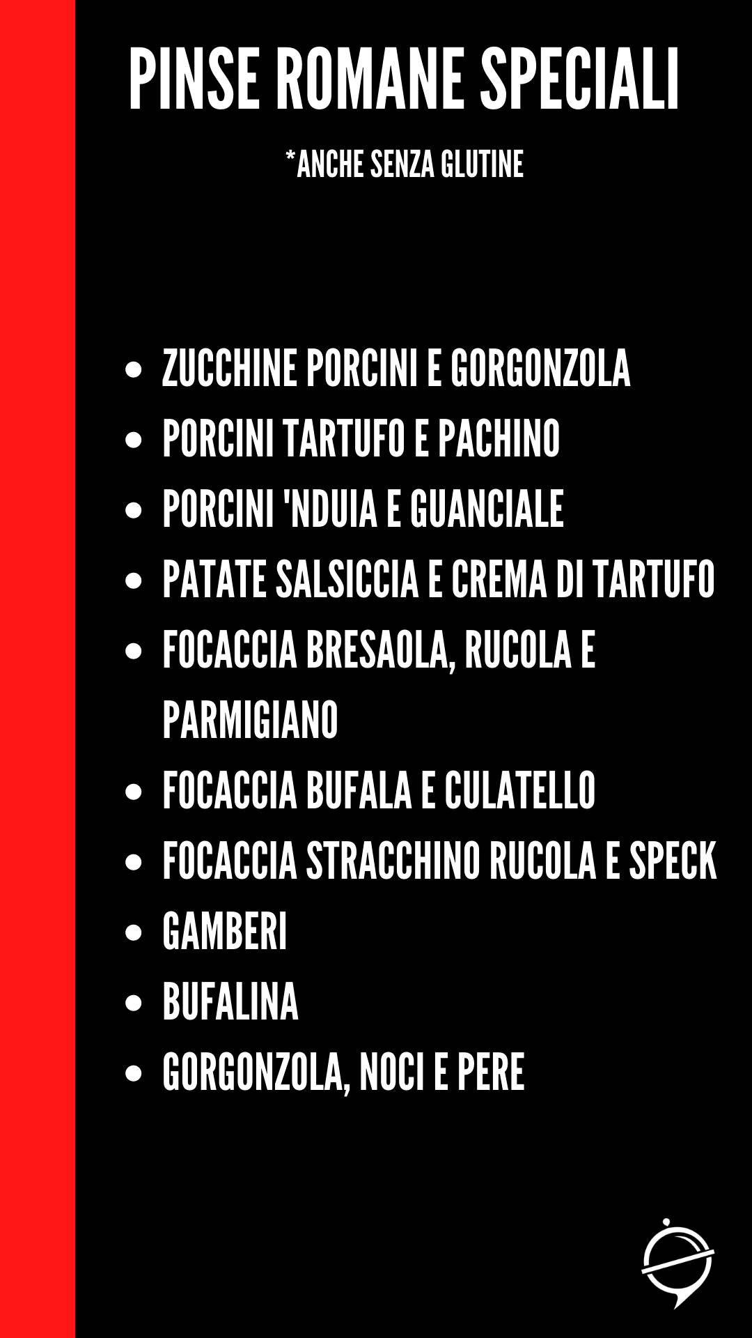Menu di Zero Punto Zero 