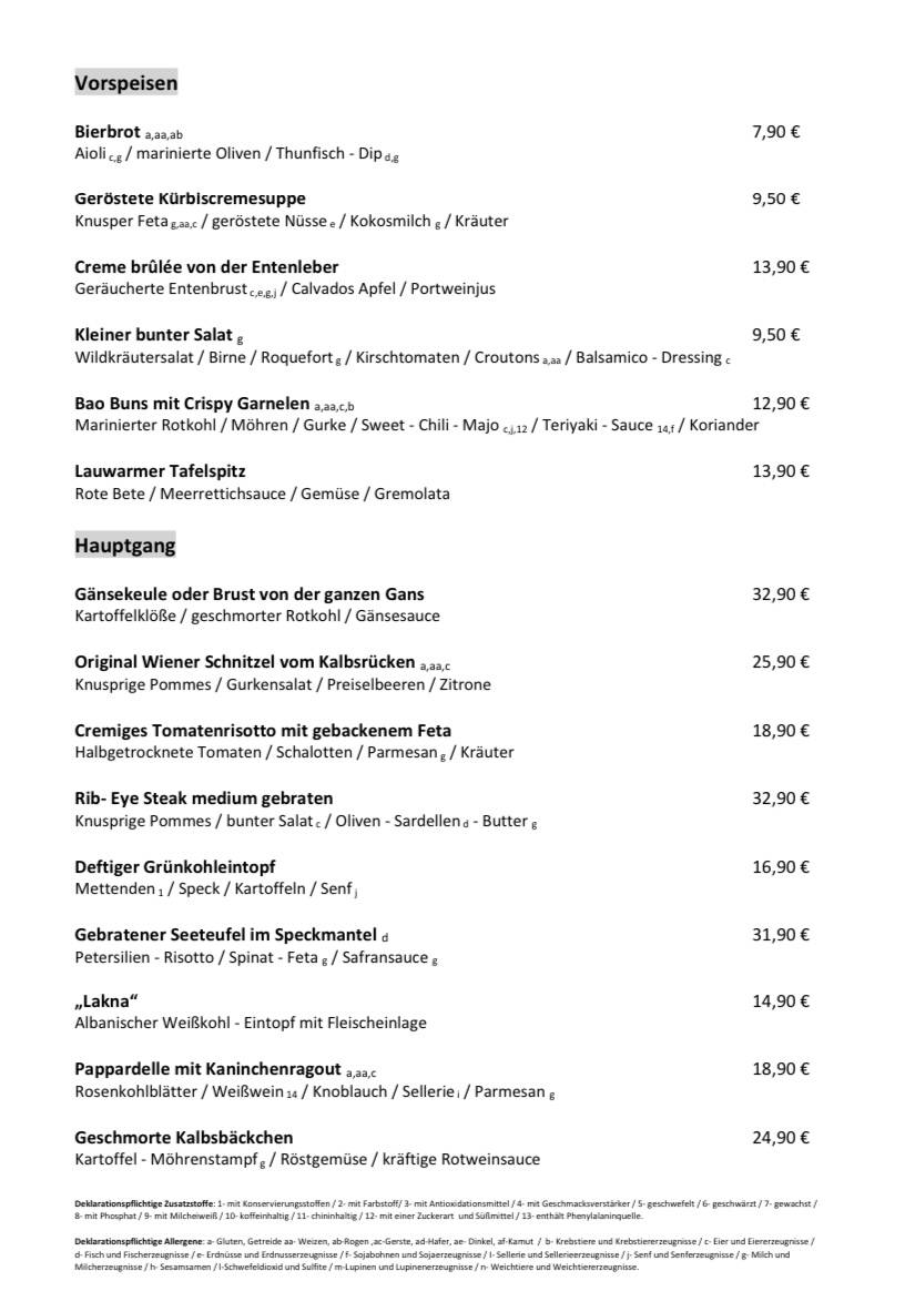 Zwei Freunde Restaurant & Mehr... Speisekarte von Zwei Freunde Restaurant & mehr..., Moers, Bendmannstraße 9