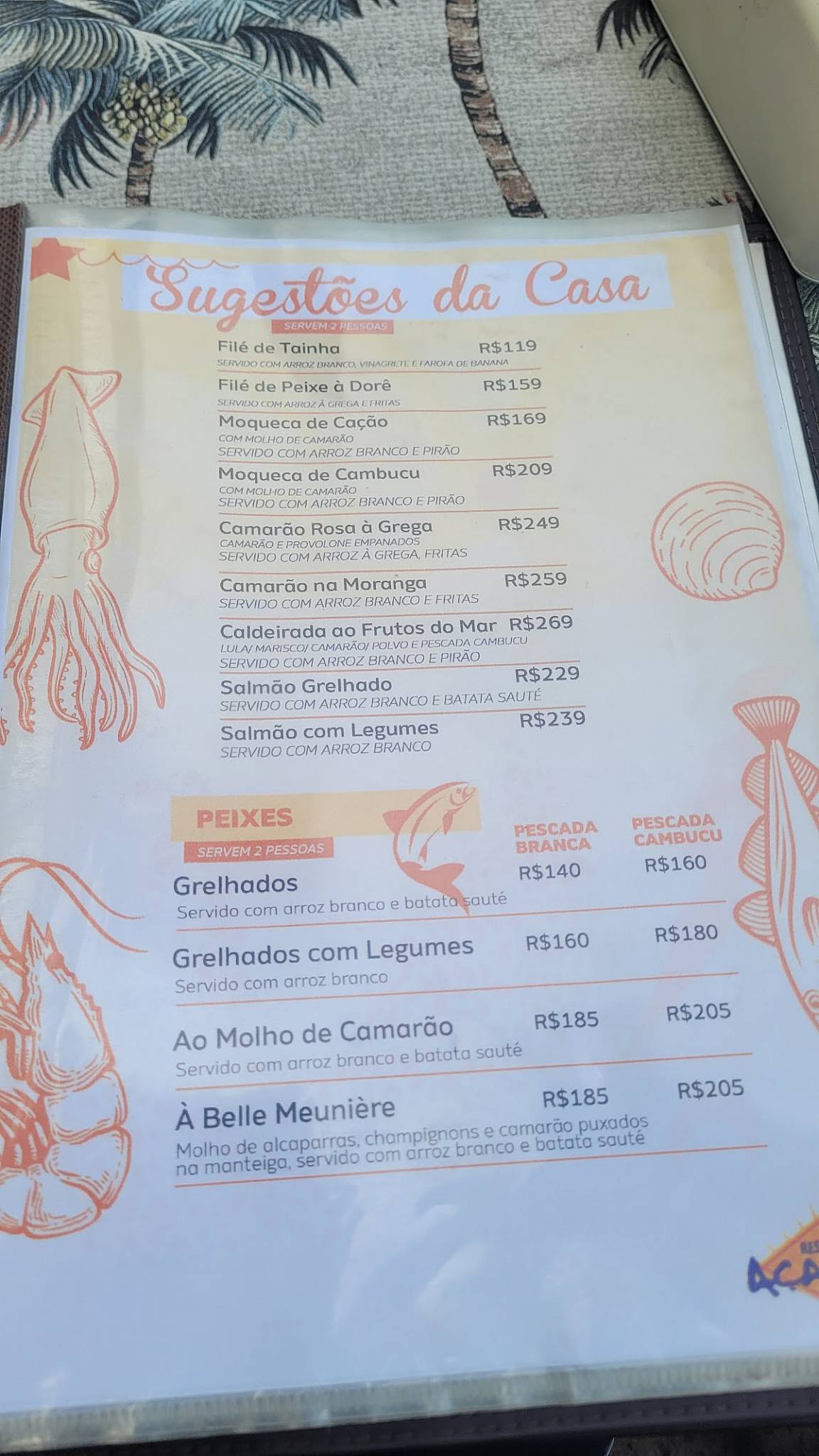 Restaurante Açaí Bar Guarujá cardápio