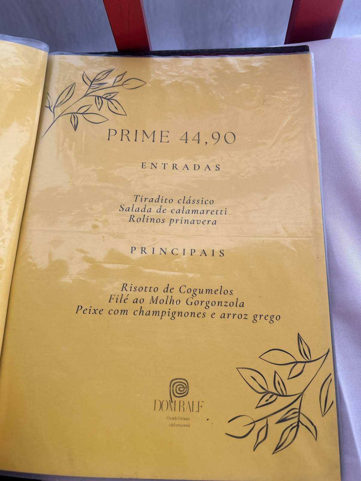 Dom Ralf Mistura Peruana cardápio