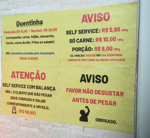 Restaurante Self Service em Arraial do Cabo Frango Dourado cardápio