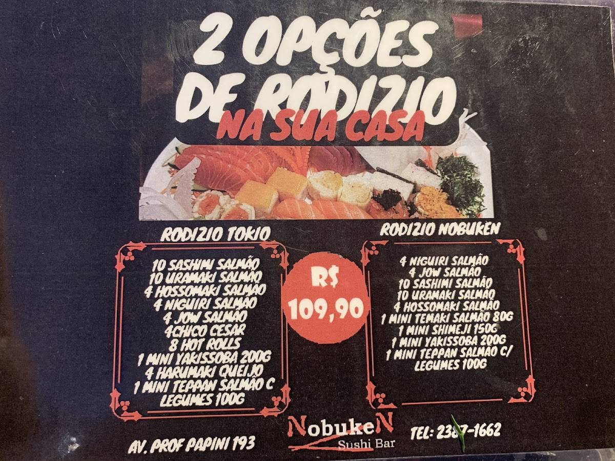 Restaurante Japonês - NOBUKEN SUSHI cardápio