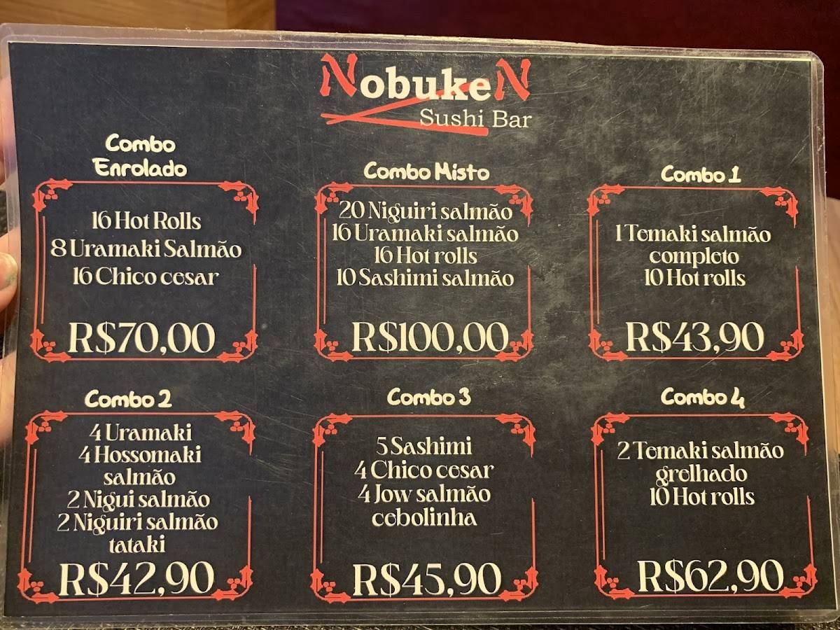 Restaurante Japonês - NOBUKEN SUSHI cardápio