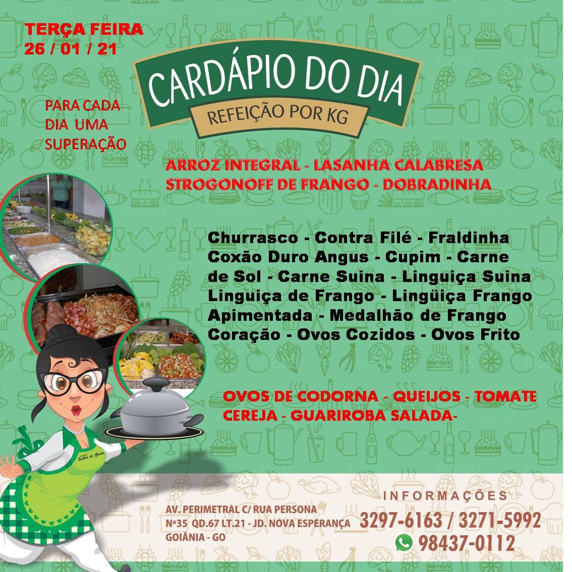 Restaurante Sabor de Goias cardápio