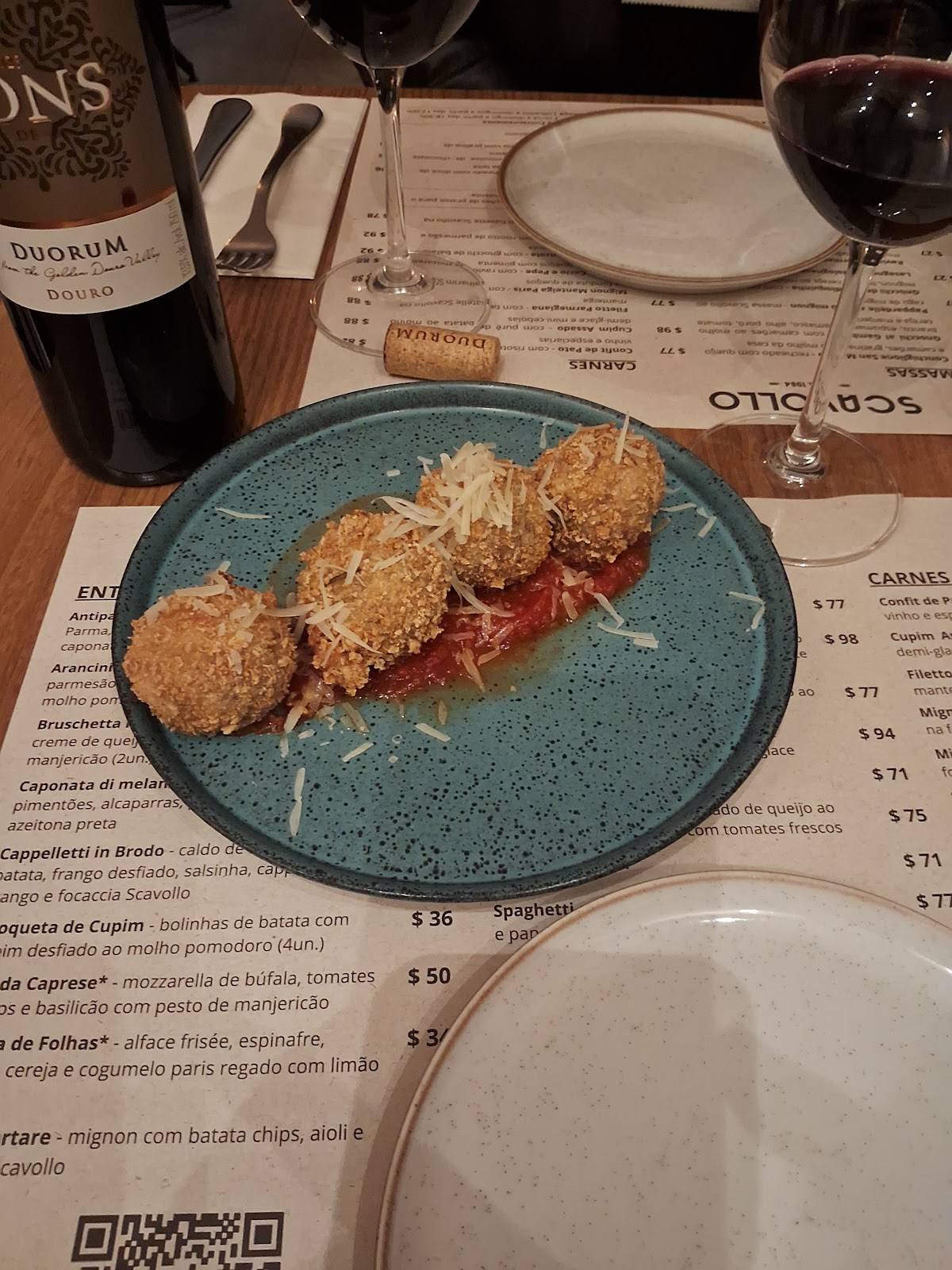 Restaurante Scavollo cardápio