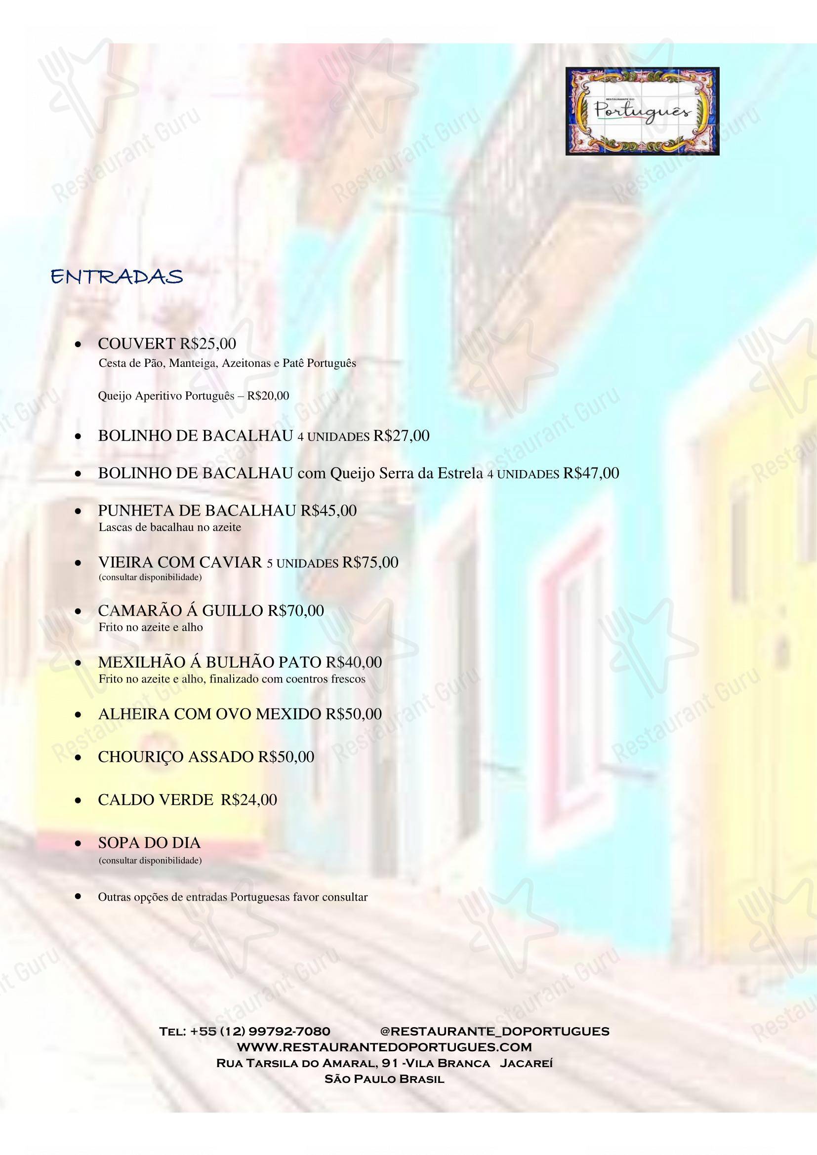 Restaurante Do Português em Jacareí - Menu