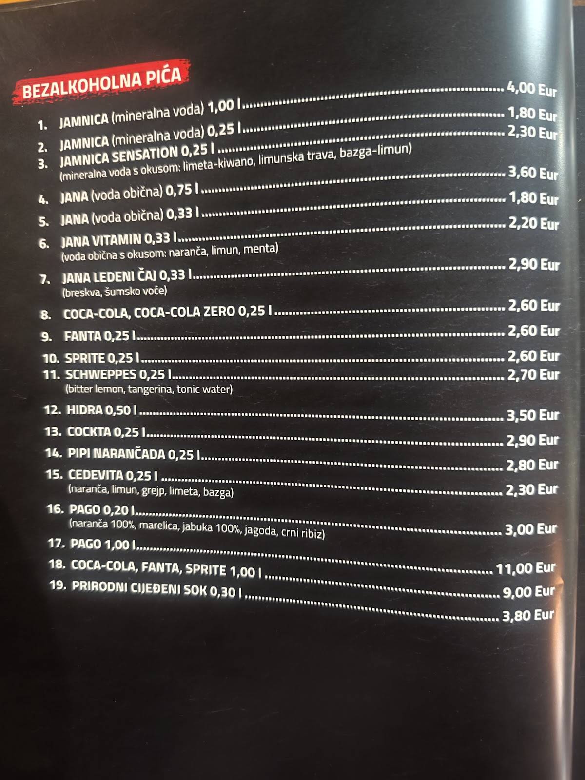Menu di Restoran Tomislav/ Križevačka Pivovara 