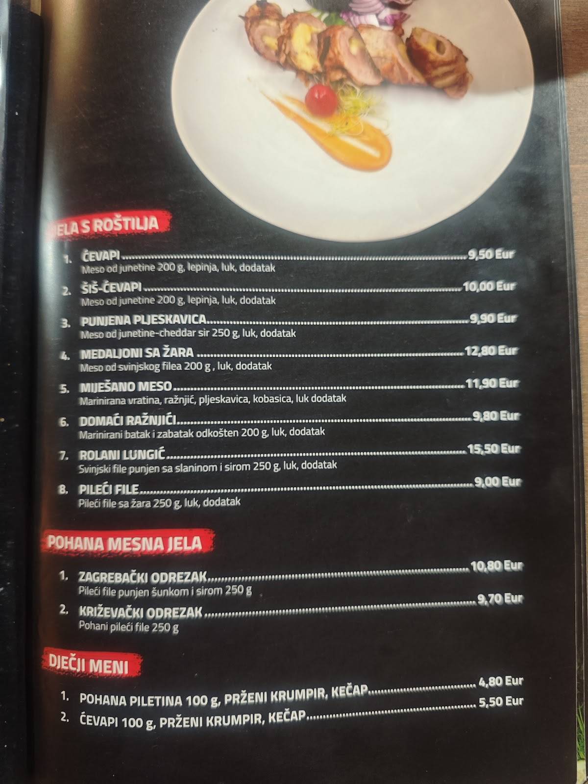 Menu di Restoran Tomislav/ Križevačka Pivovara 