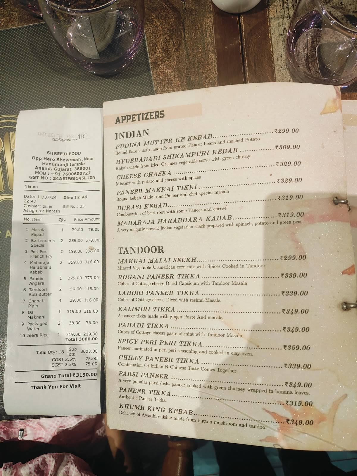 Retro Bistro ( Anand ) menu