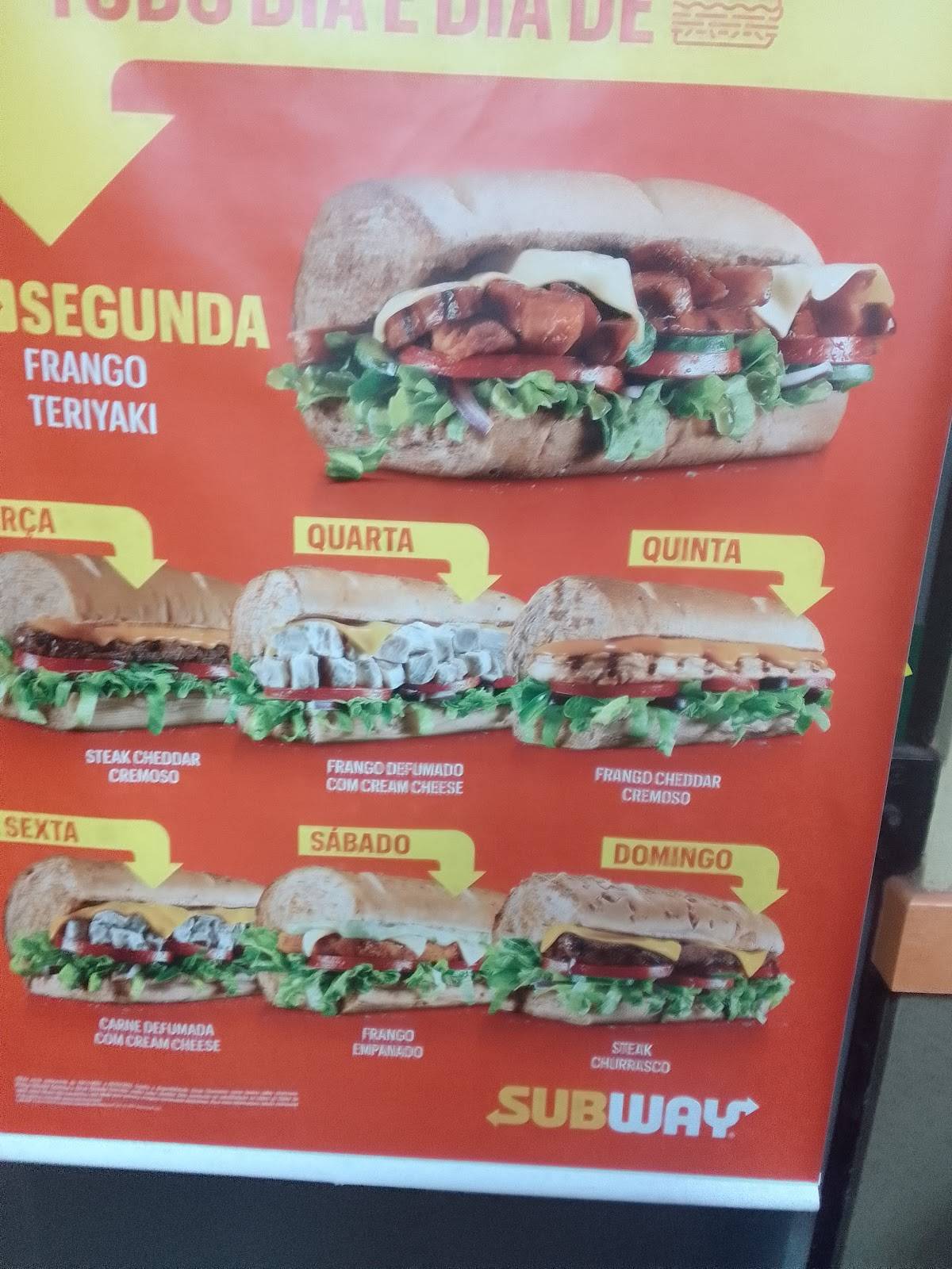 Subway Av. Costábile Romano 2330 cardápio