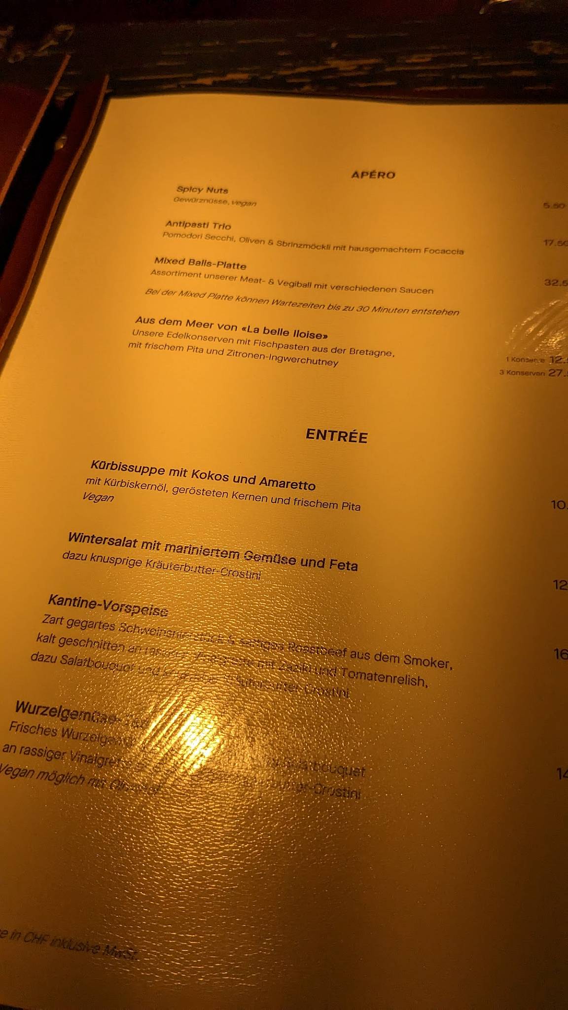 Menu di KANTINE ATTISHOLZ - Events & Locations 