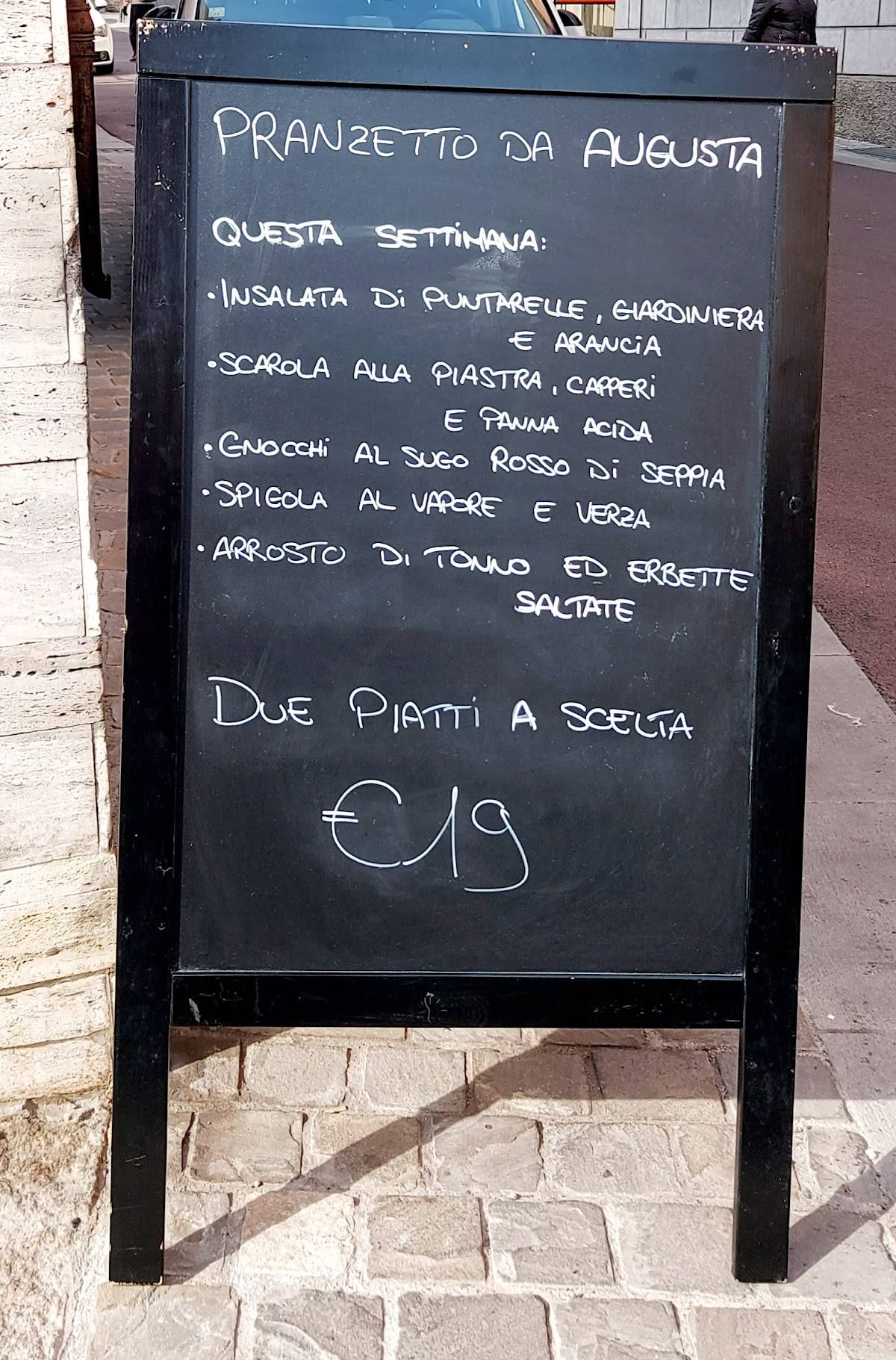 Menu di Augusta Cucina e Cicchetto 