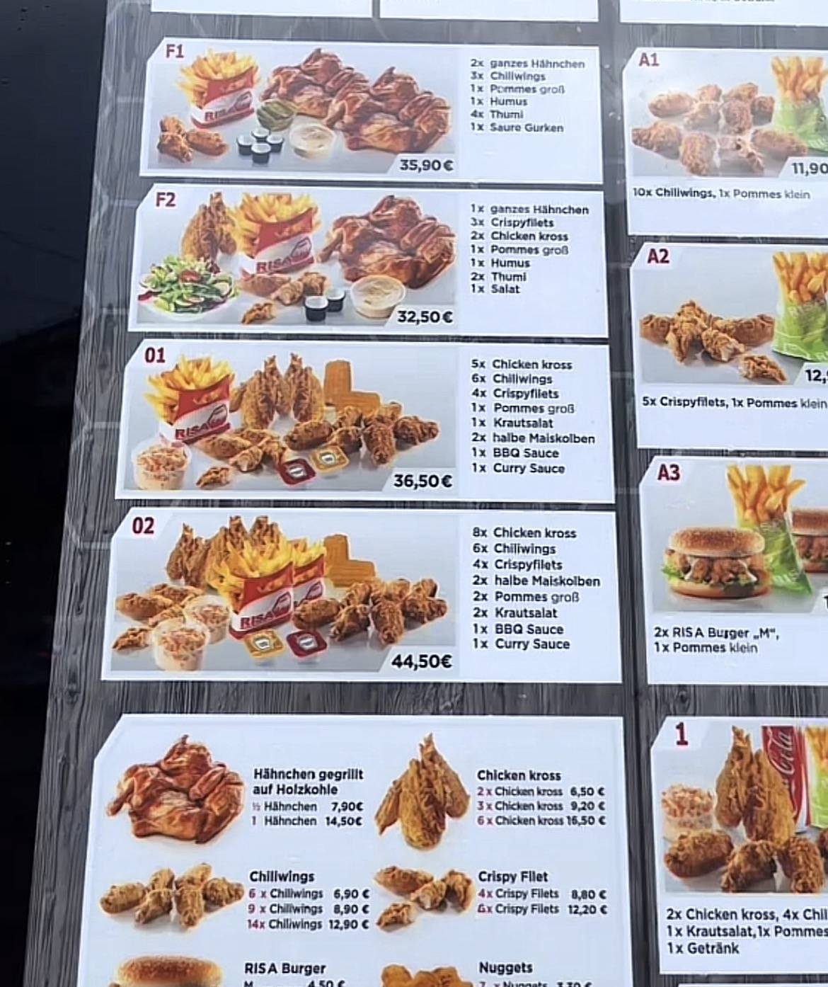 Menu de Risa Chicken