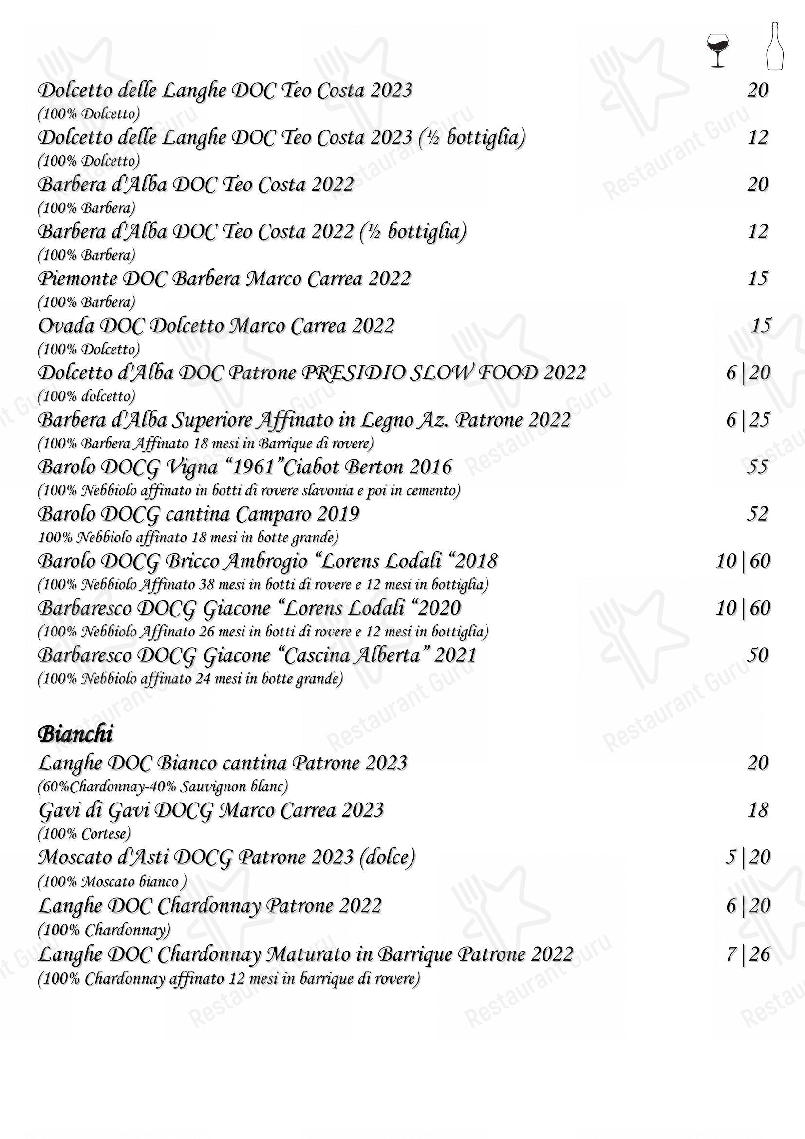 菜单 per 27sapori cucina & vino ristorante
