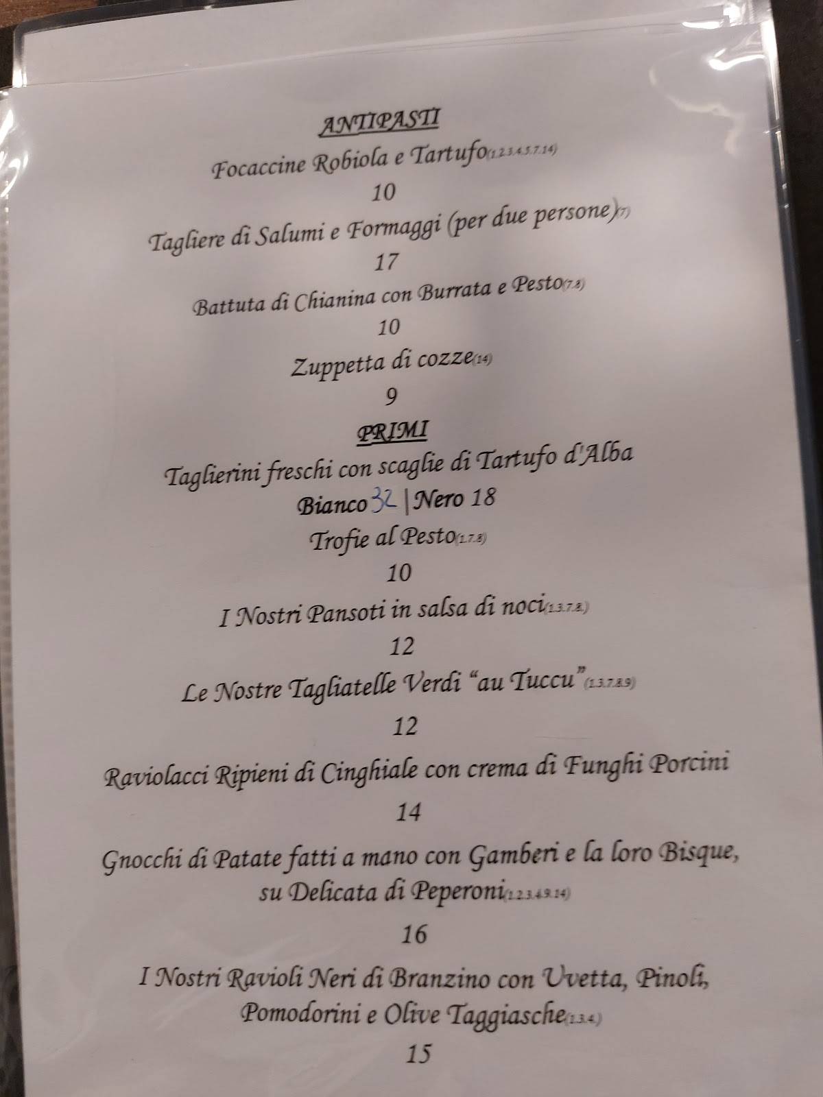 Menu di 27sapori cucina & vino 