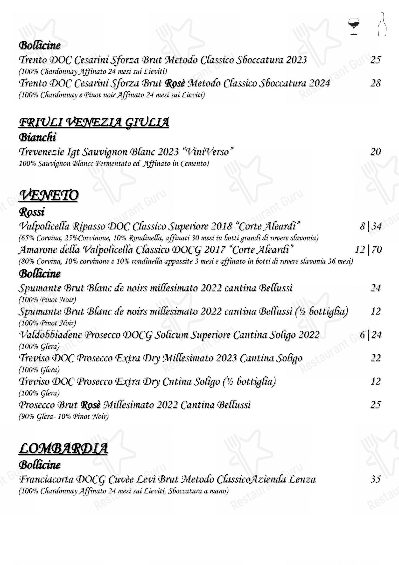 菜单 per 27sapori cucina & vino ristorante