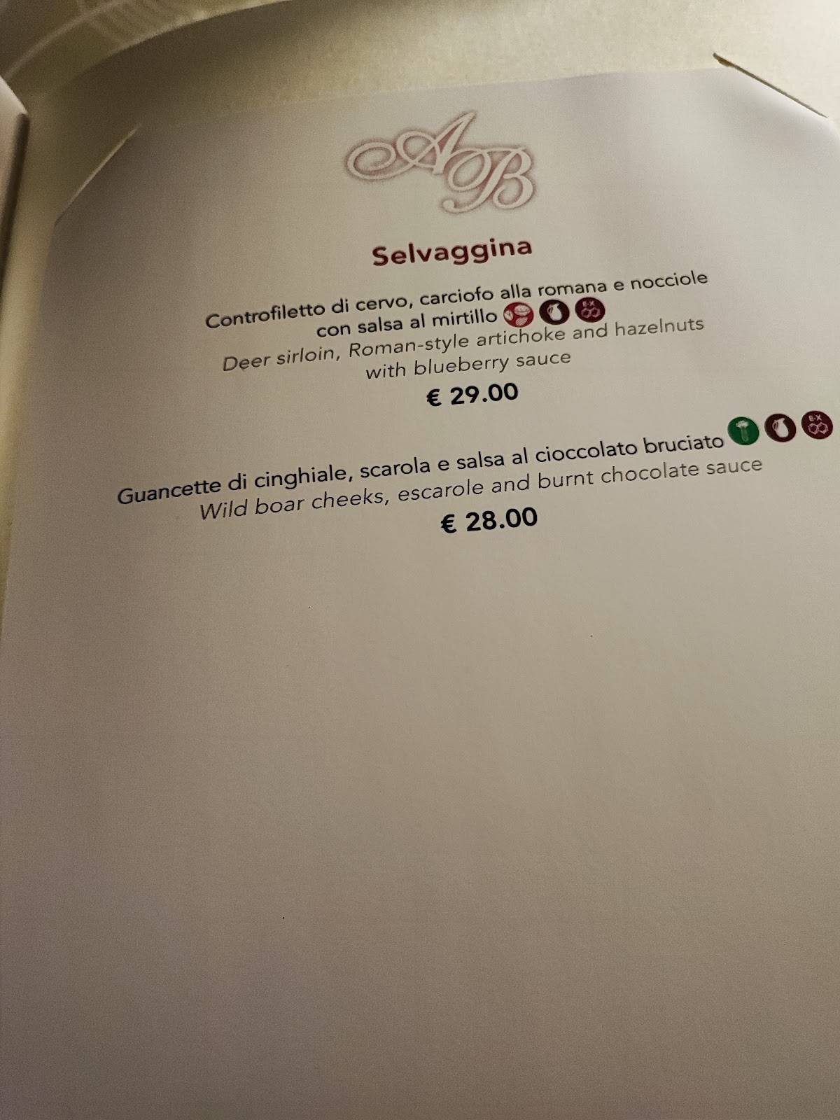 Menu di Ristorante Al Bàcar 