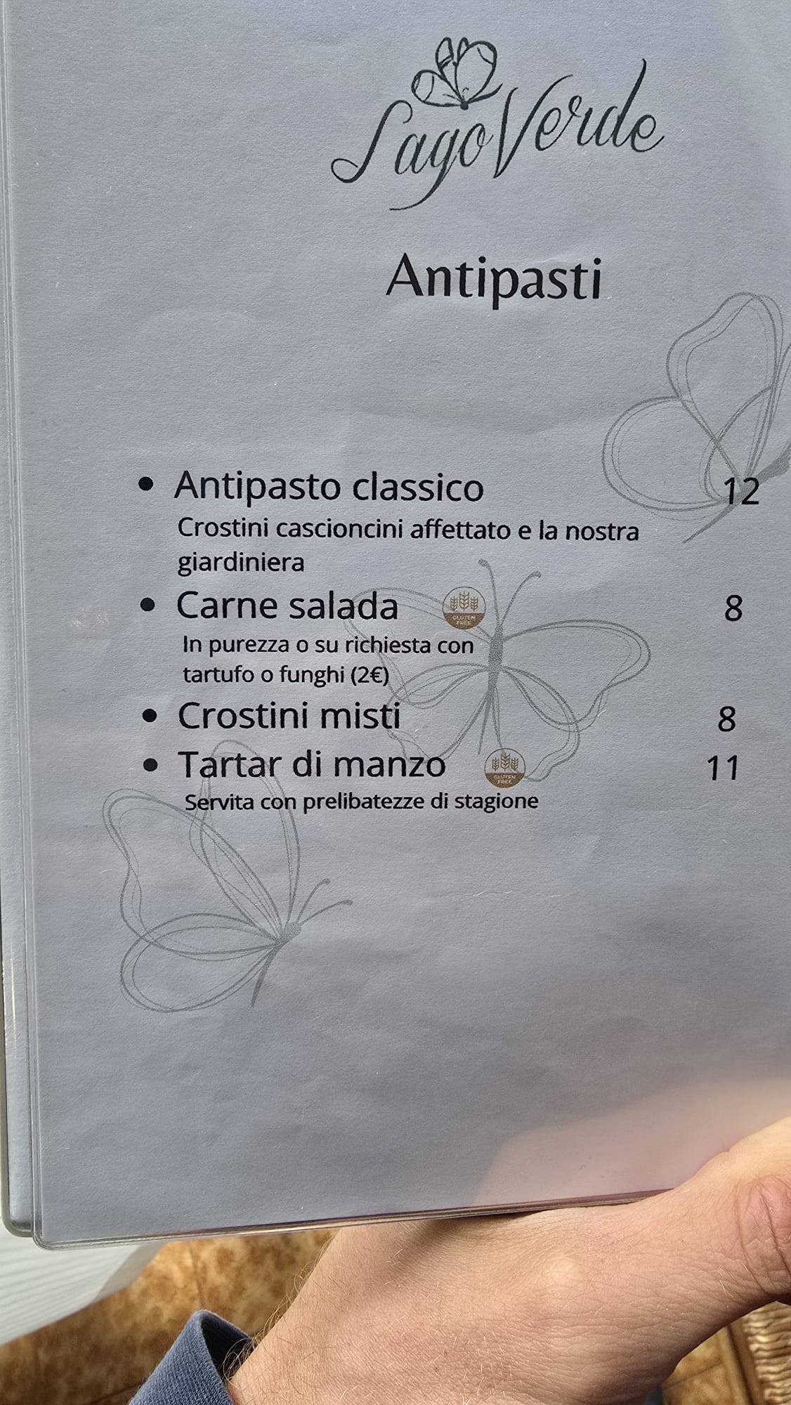 Menu di lago verde 