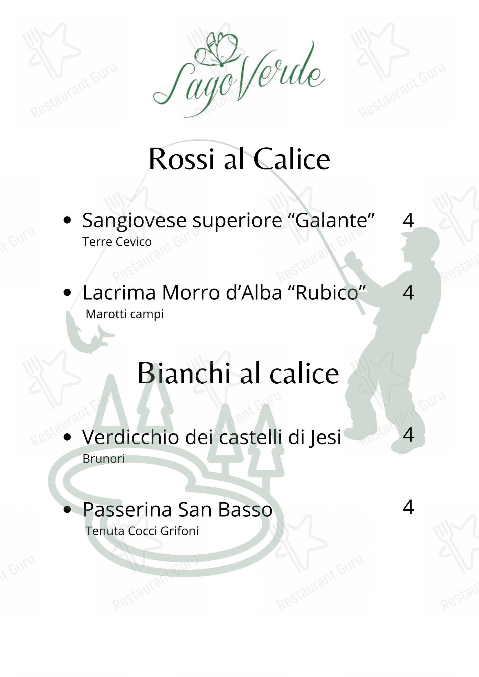 Menu bar per lago verde in Soanne
