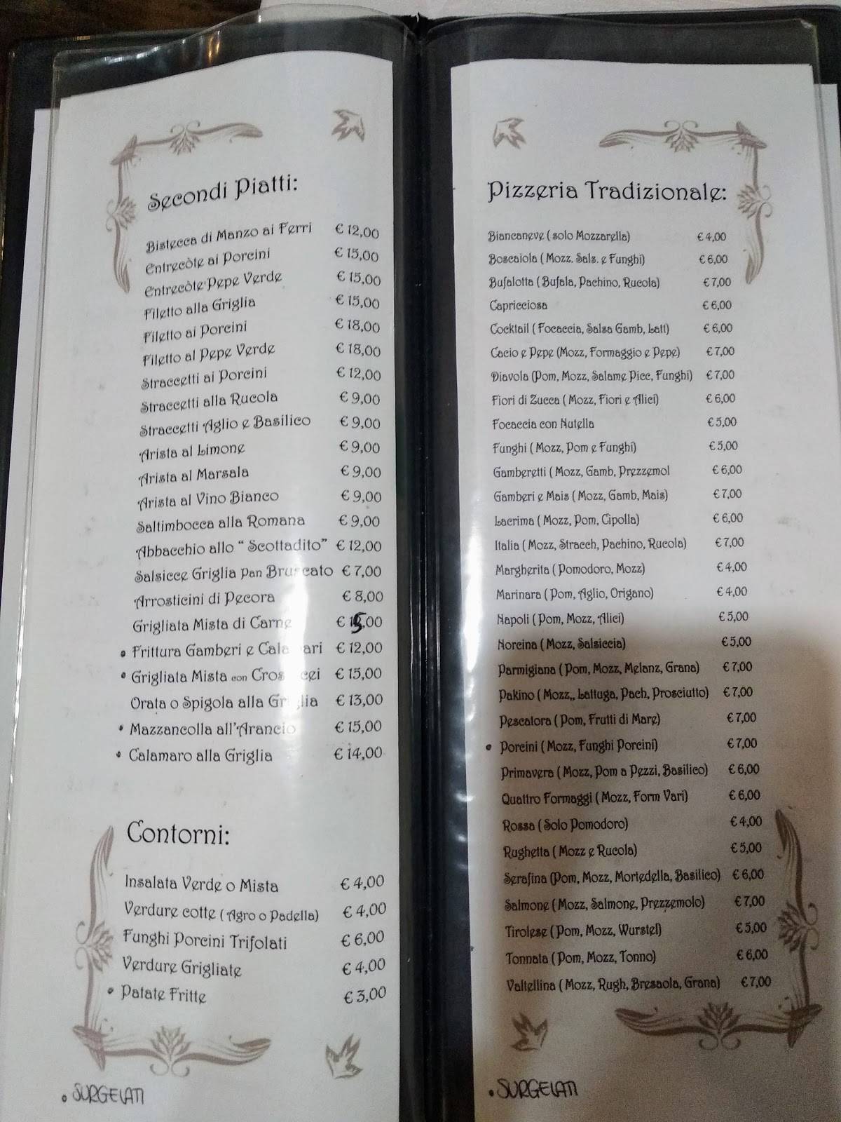 Menu di Ristorante Cacio e Pepe 