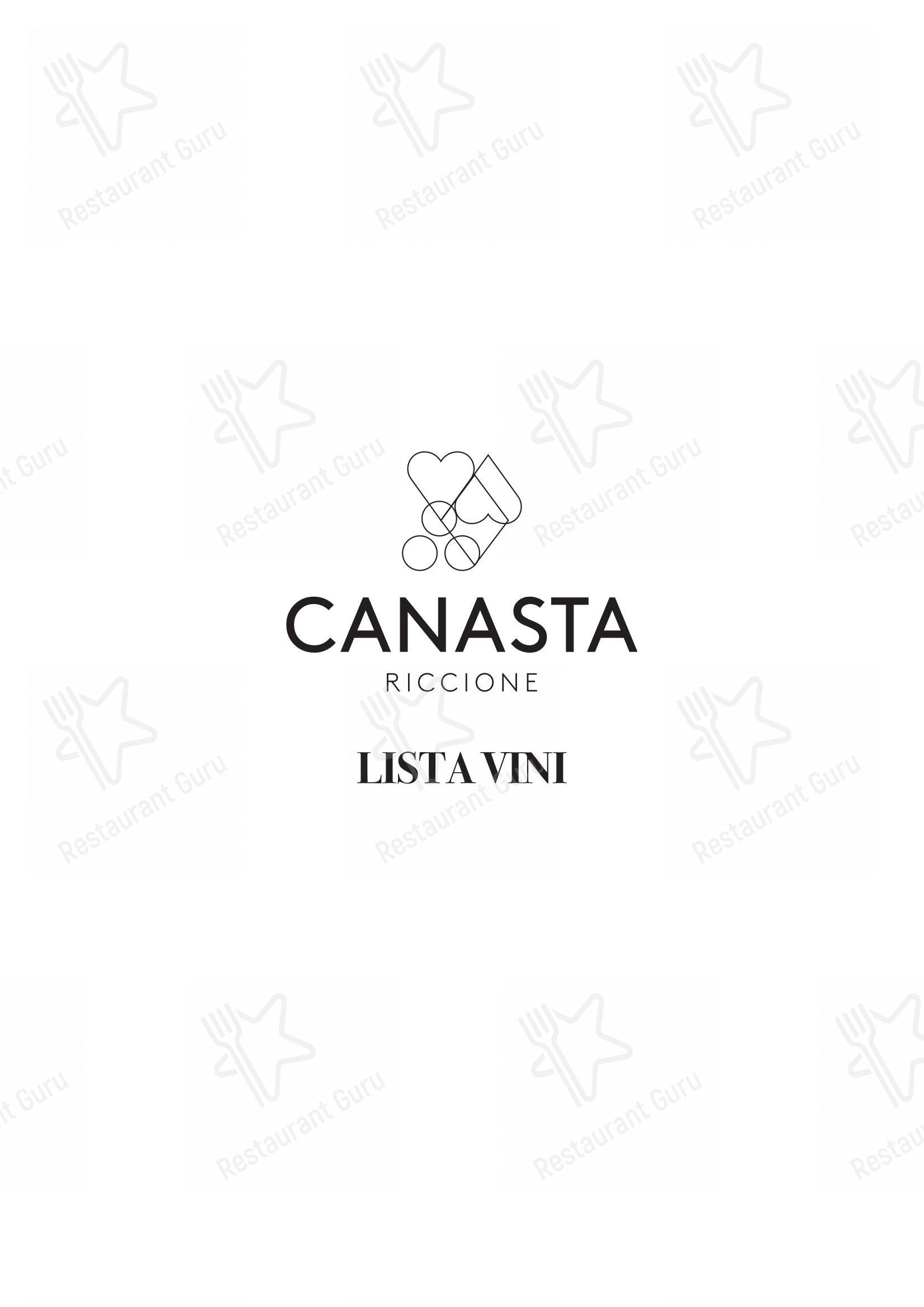 Menu bar per Ristorante Canasta Riccione in Riccione