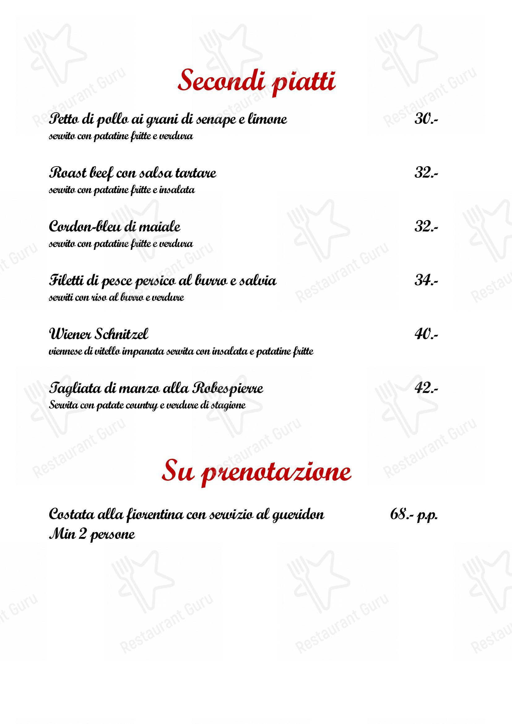 Ristorante Casa del Popolo in Bellinzona - Menu bar