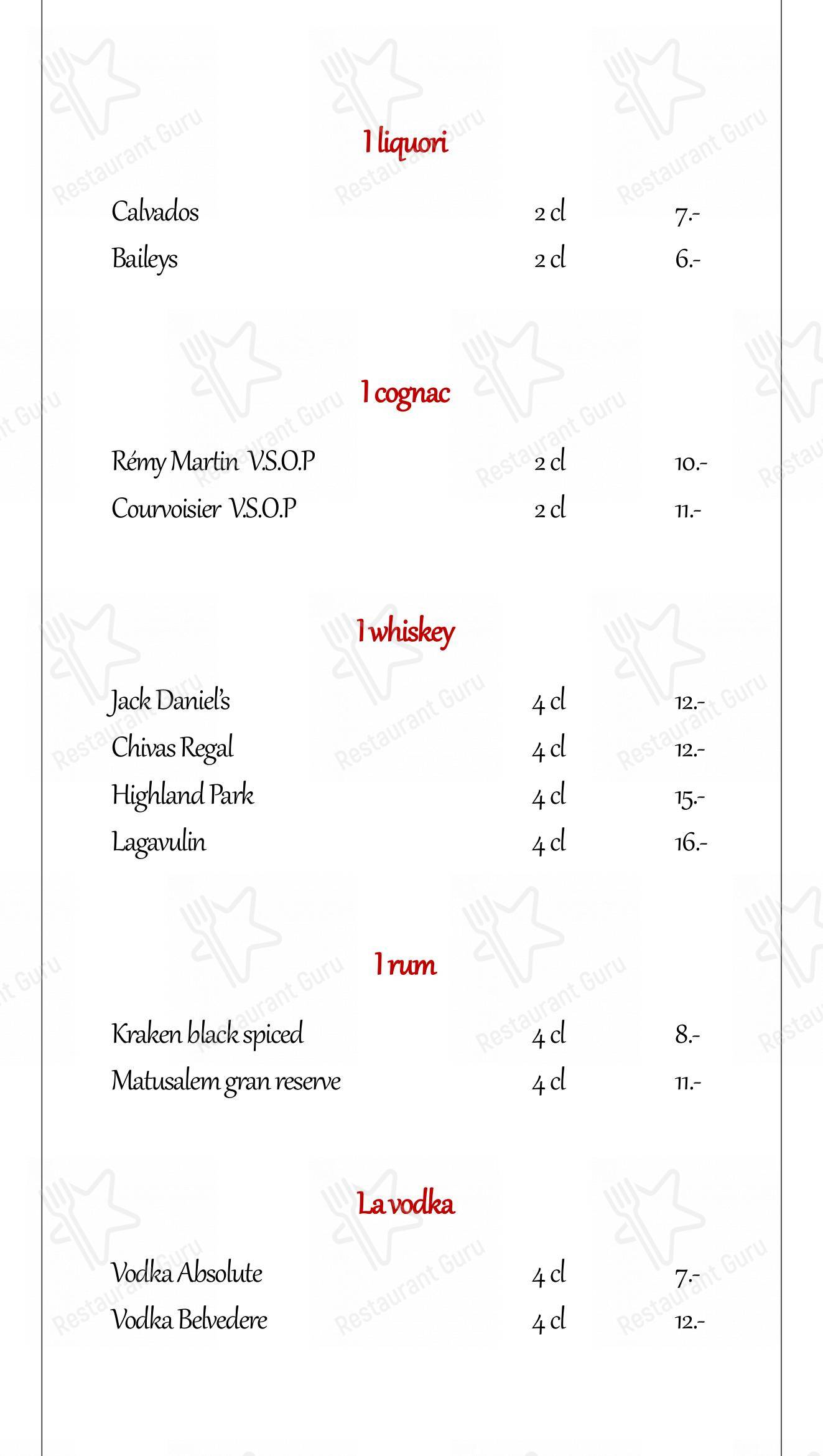 Ristorante Casa del Popolo in Bellinzona - Основное меню