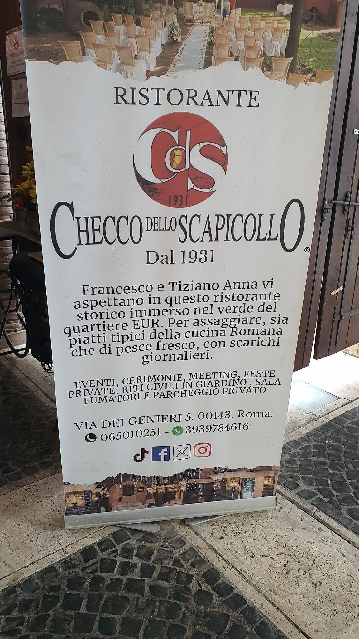 Menu di Ristorante Checco dello Scapicollo 