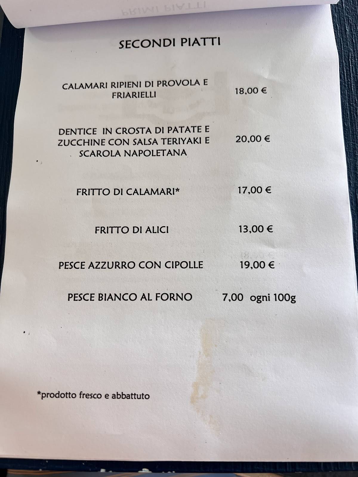 Menu di Ristorante Da Mariano 