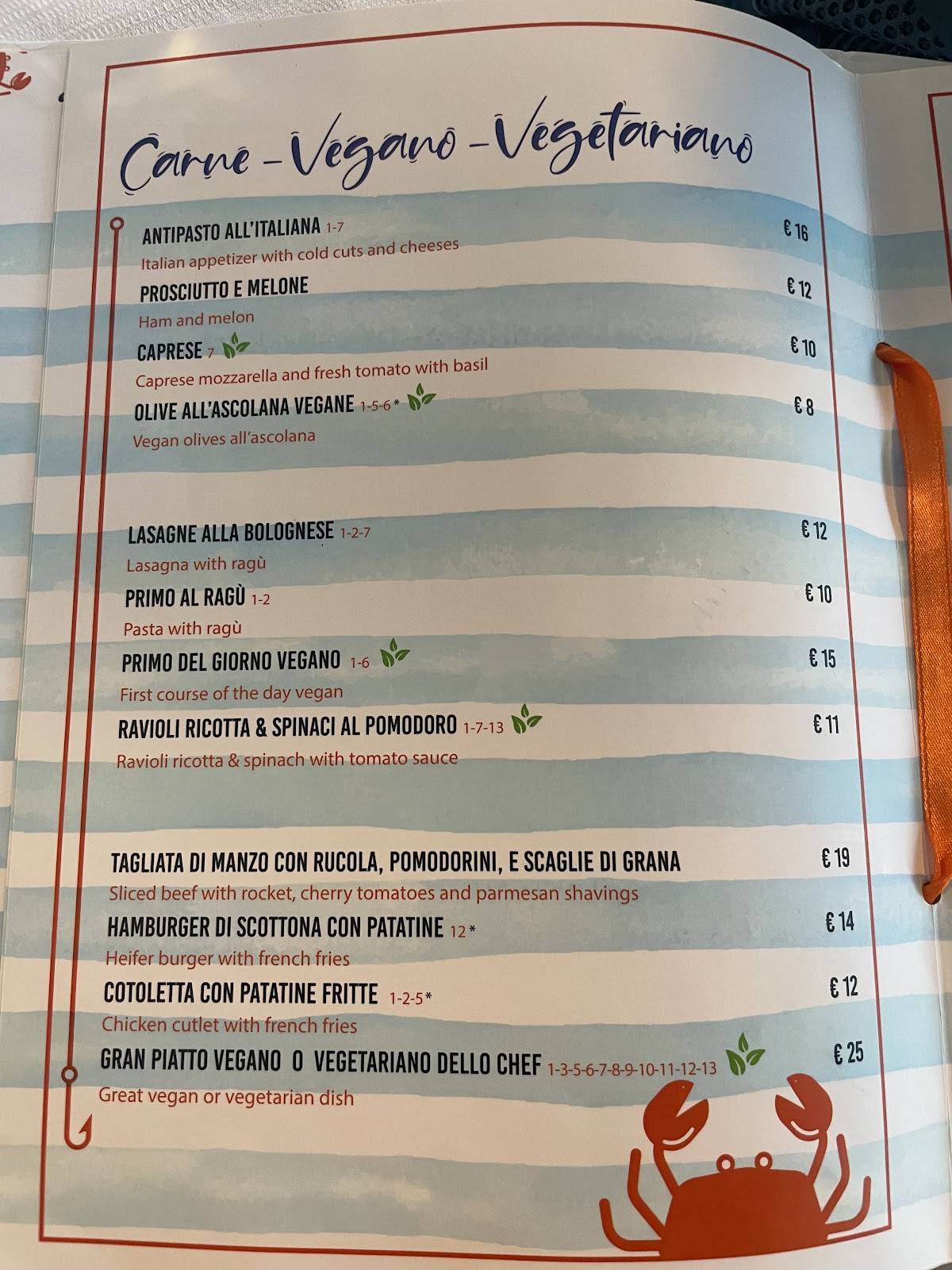 Menu di Ristorante Eugenio 