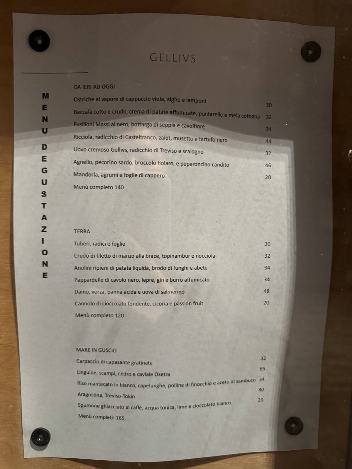 Menu di Ristorante Gellivs 