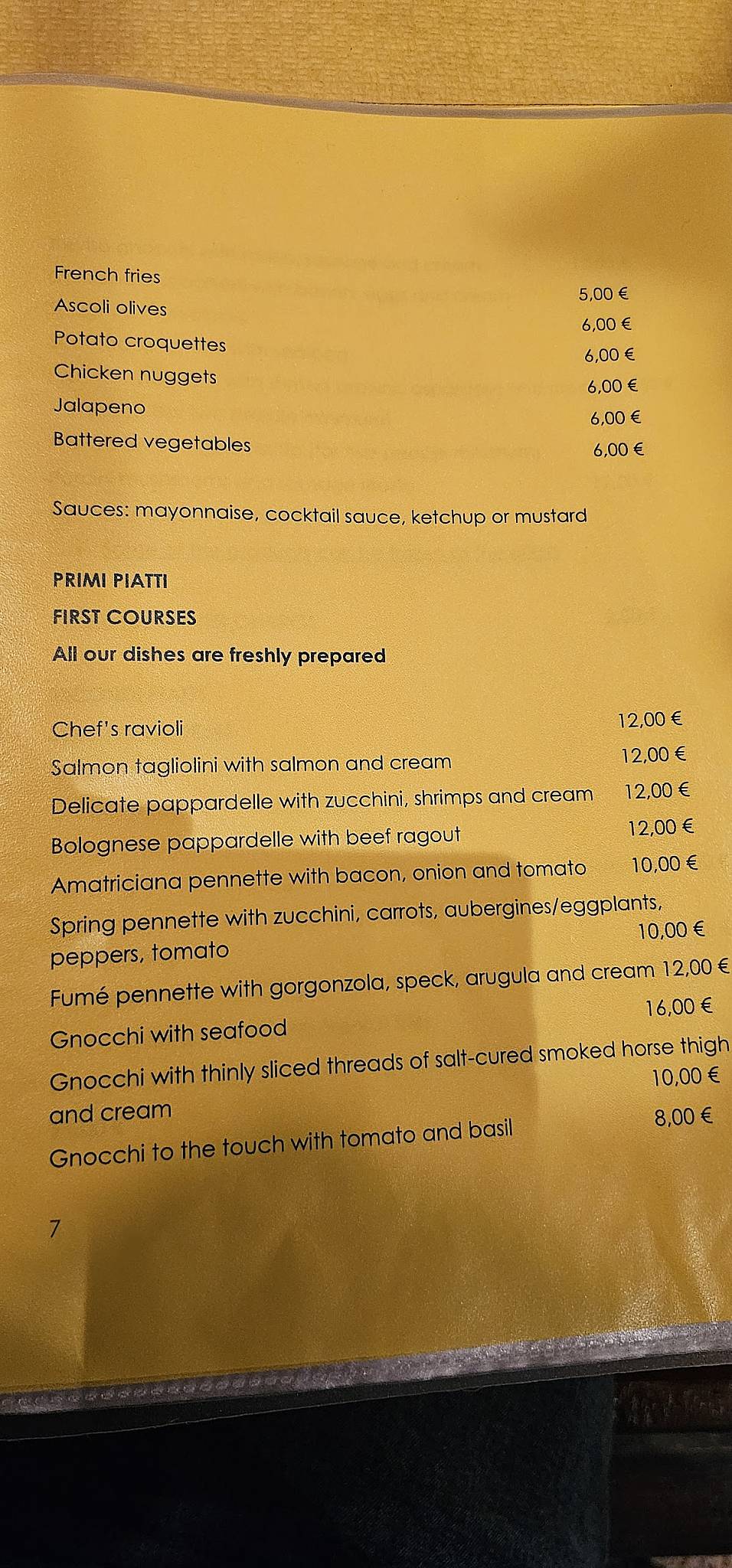Menu di Ristorante Kalispera 