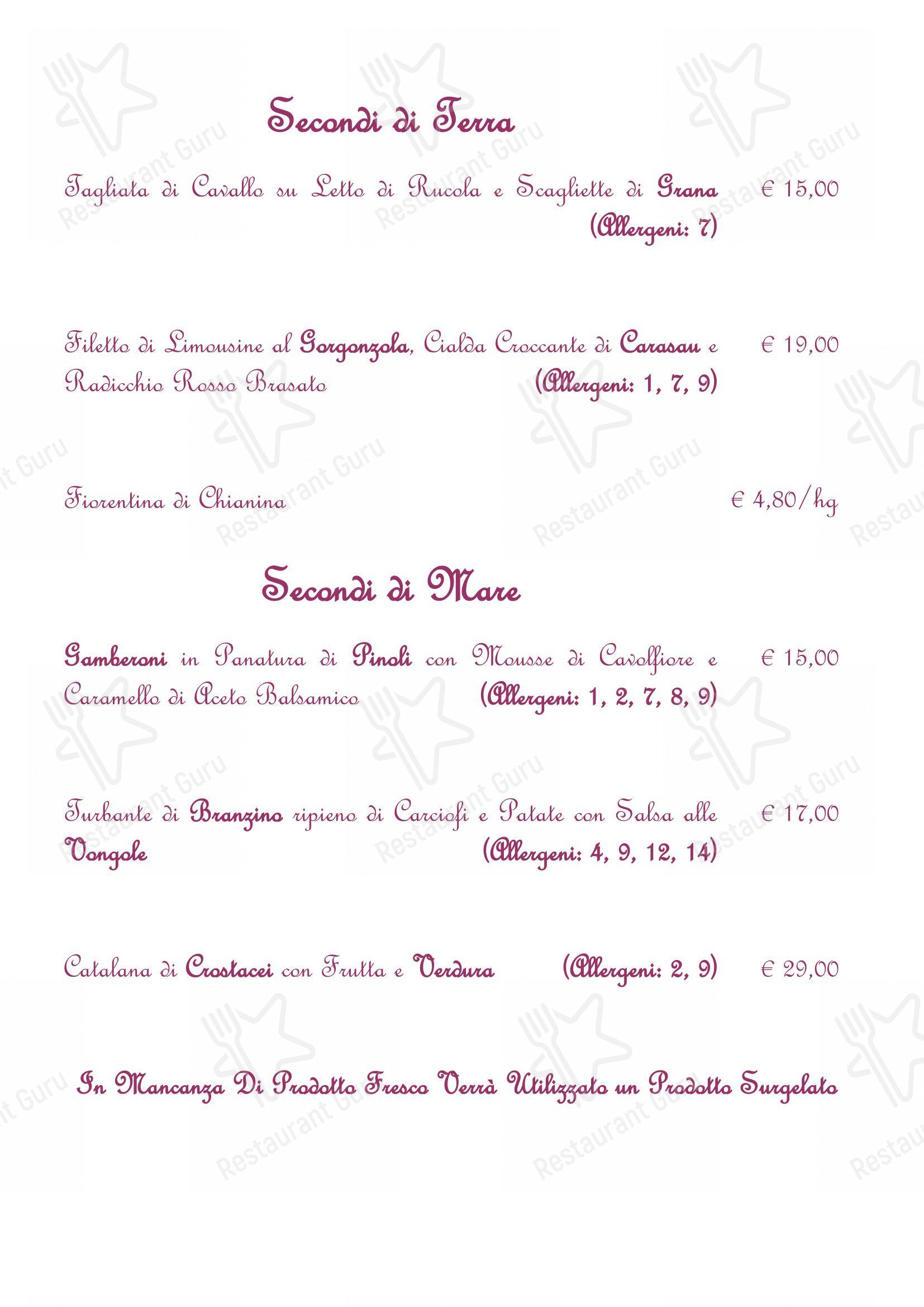 Menu per Ristorante L'Antica Rocca ristorante