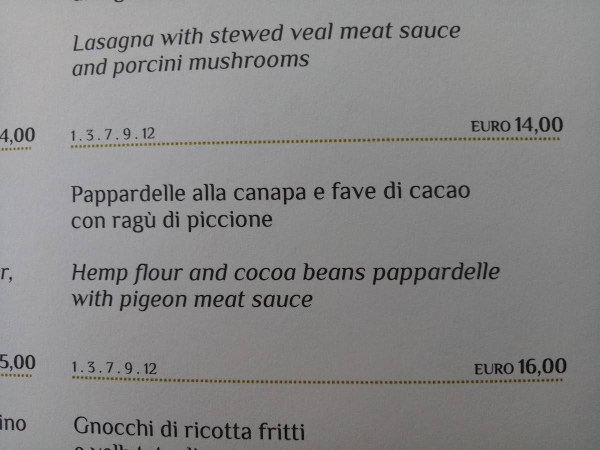 Menu di Ristorante "La Terrazza" 