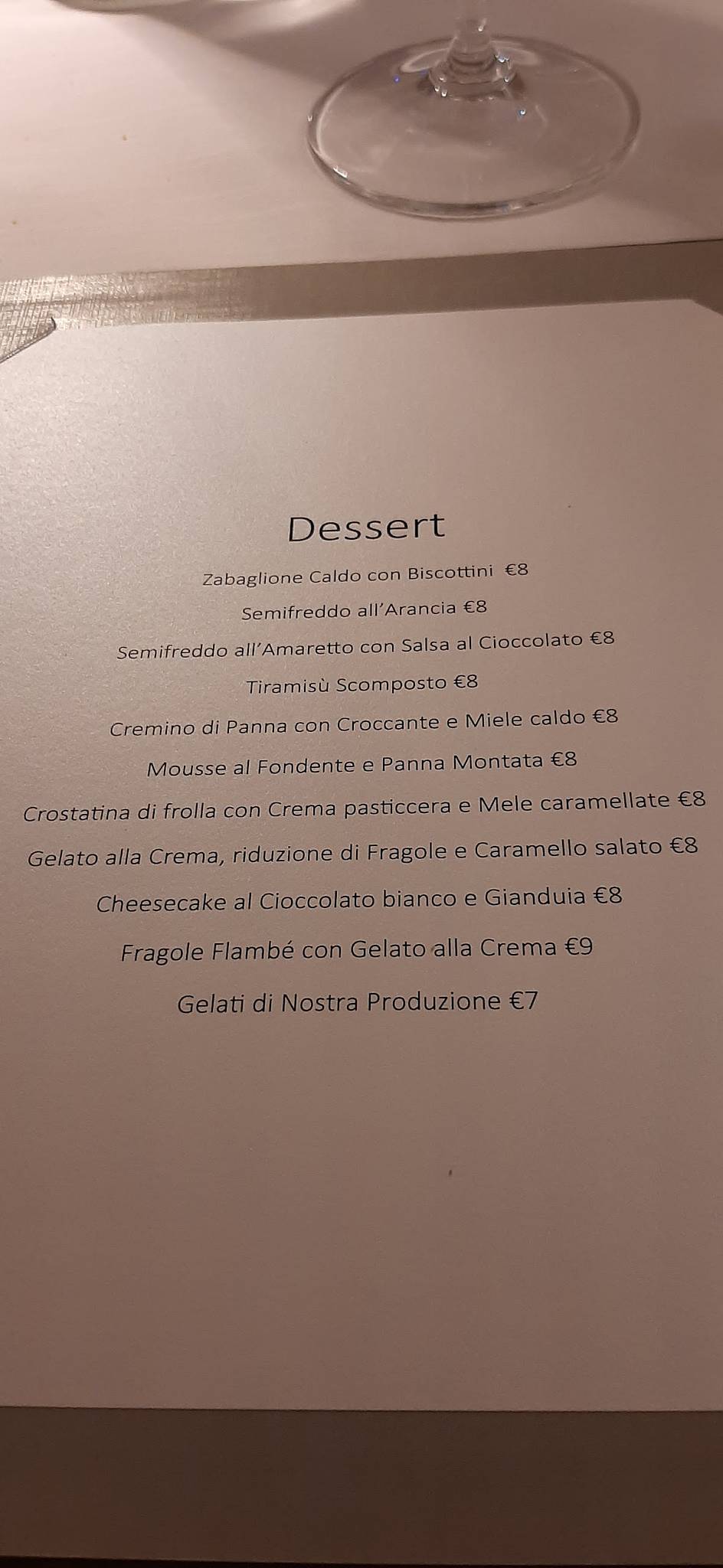 Menu di Ristorante Lorenzina Mare 