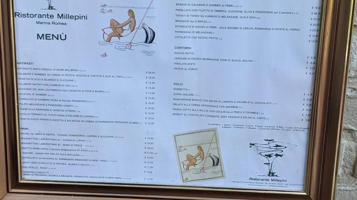Menu di Ristorante Millepini 