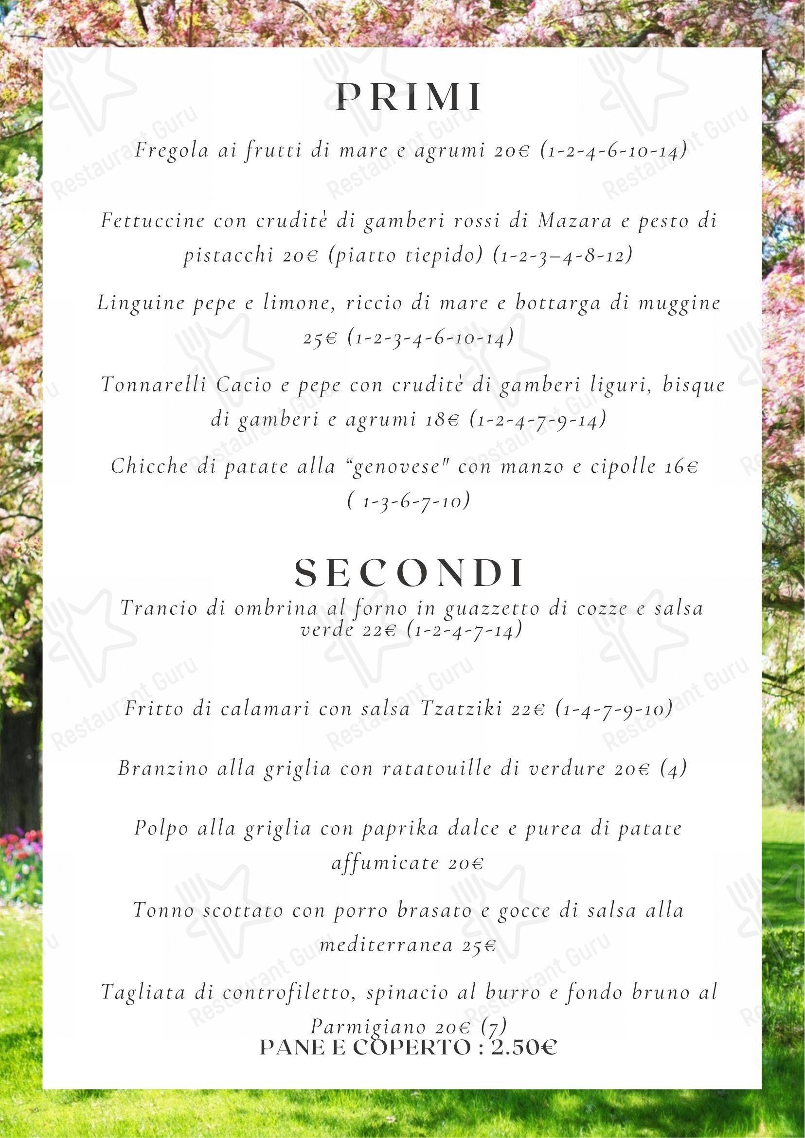 Menu di Ristorante Papillon - Menu