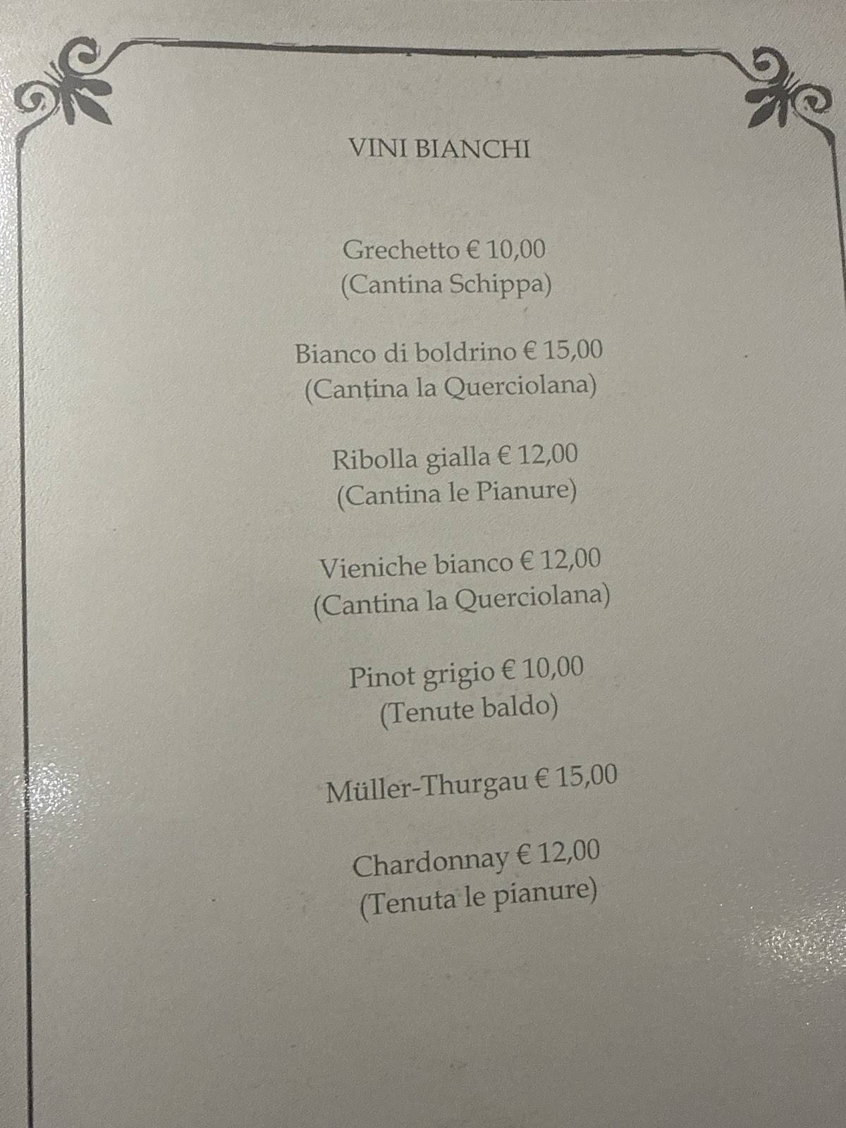 Menu di Ristorante Peppone Perugia 